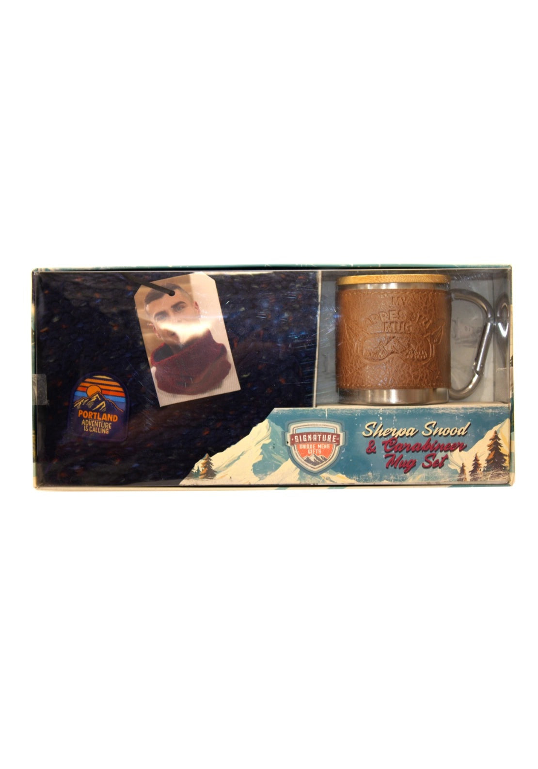 Something Special Snood &amp; Carabineer Mug Gift Set - Navy 2 Shaws Department Stores