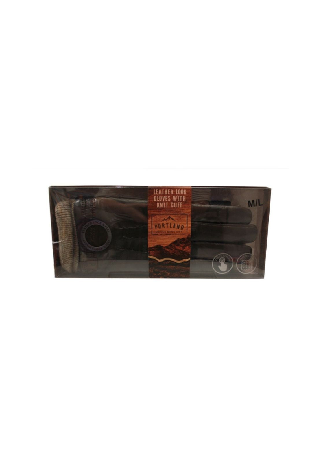 Something Special Leather Look Gloves With Knit Cuff - Brown M/l 1 Shaws Department Stores