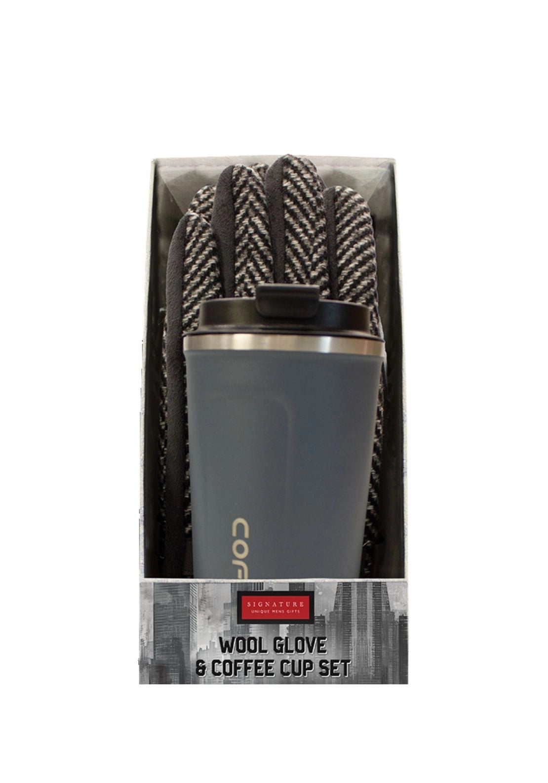 Something Special Wool Glove &amp; Re-Usable Cup Set - Grey 1 Shaws Department Stores