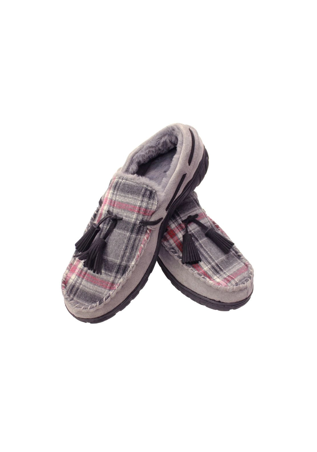 Something Special Luxury Mocassin Slippers - Grey 1 Shaws Department Stores