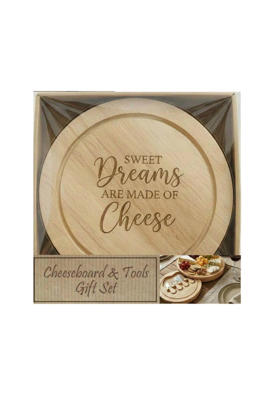 Something Special Cheese Board &amp; Tools Gift Set - Wood/silver 2 Shaws Department Stores
