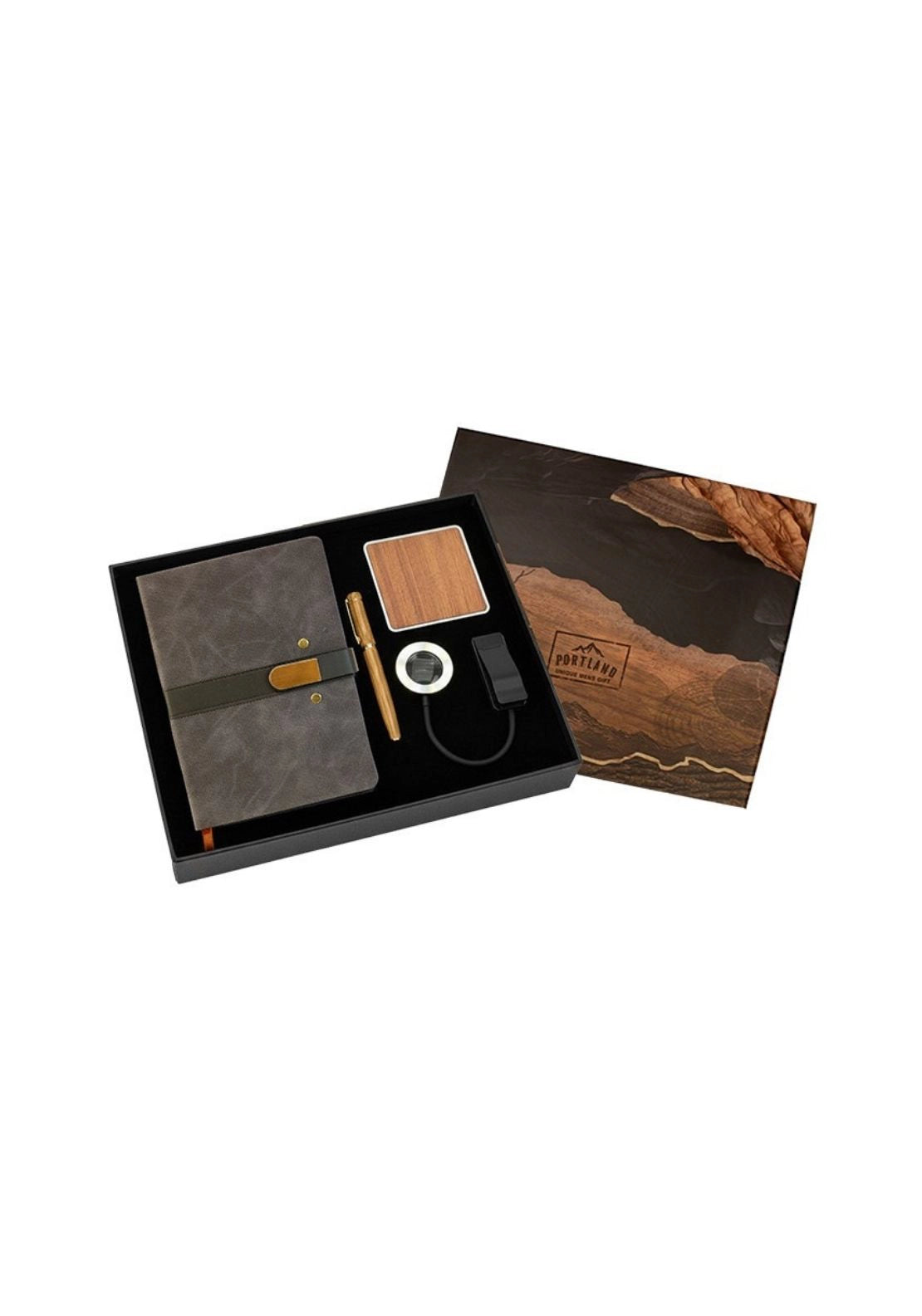 Something Special Gents 4 Piece Stationary Gift Set - Charcoal 1 Shaws Department Stores