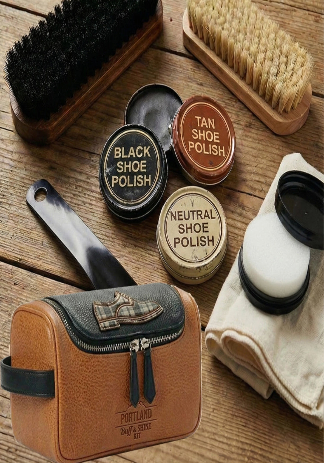 Something Special 8 Piece Shoe Shine Kit - Tan 1 Shaws Department Stores