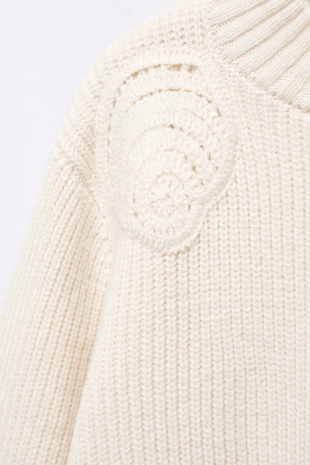 Mango Perkins neck sweater with shoulder detail 4 Shaws Department Stores