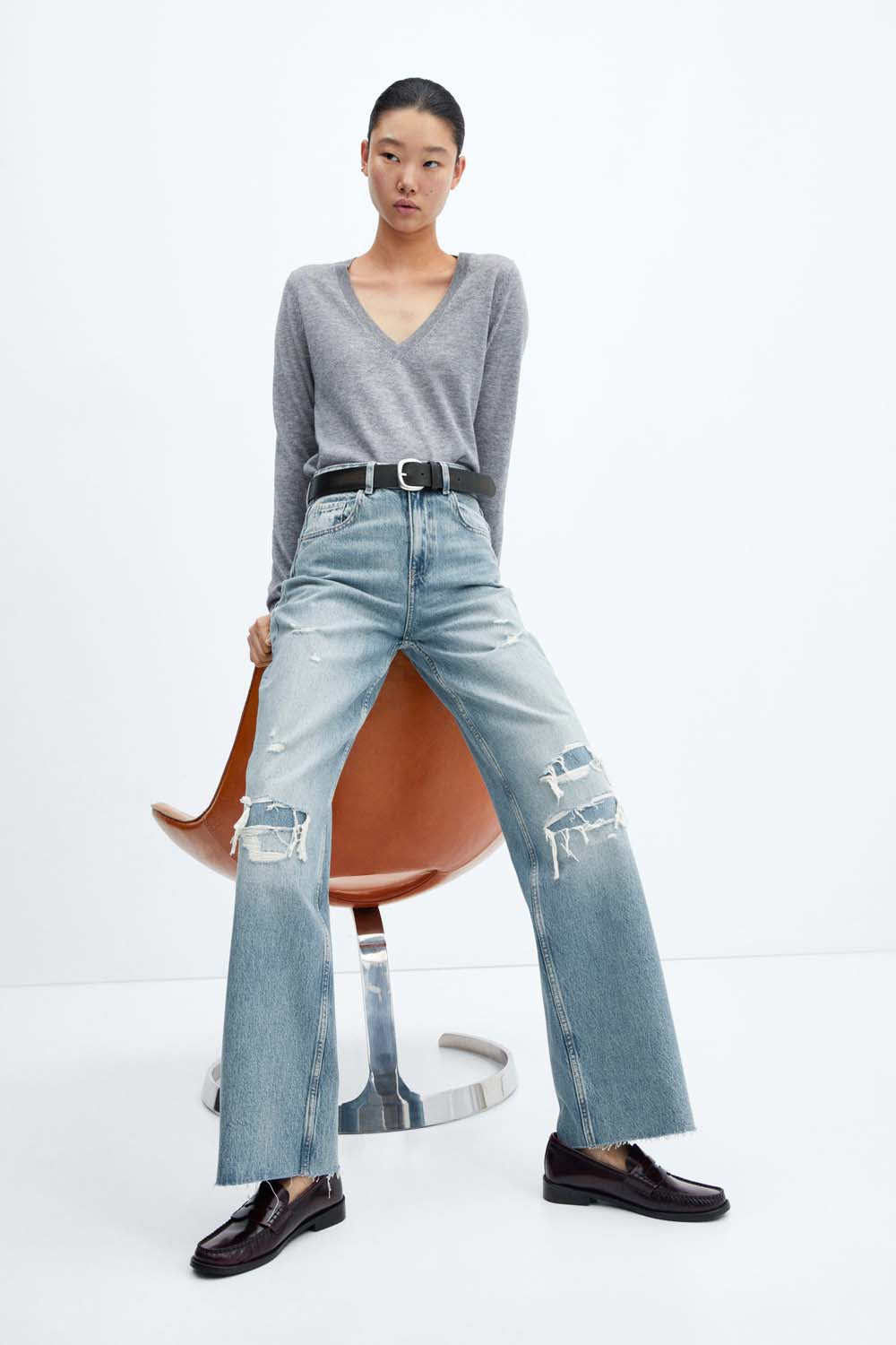 Mango Ripped covered jeans 1 Shaws Department Stores
