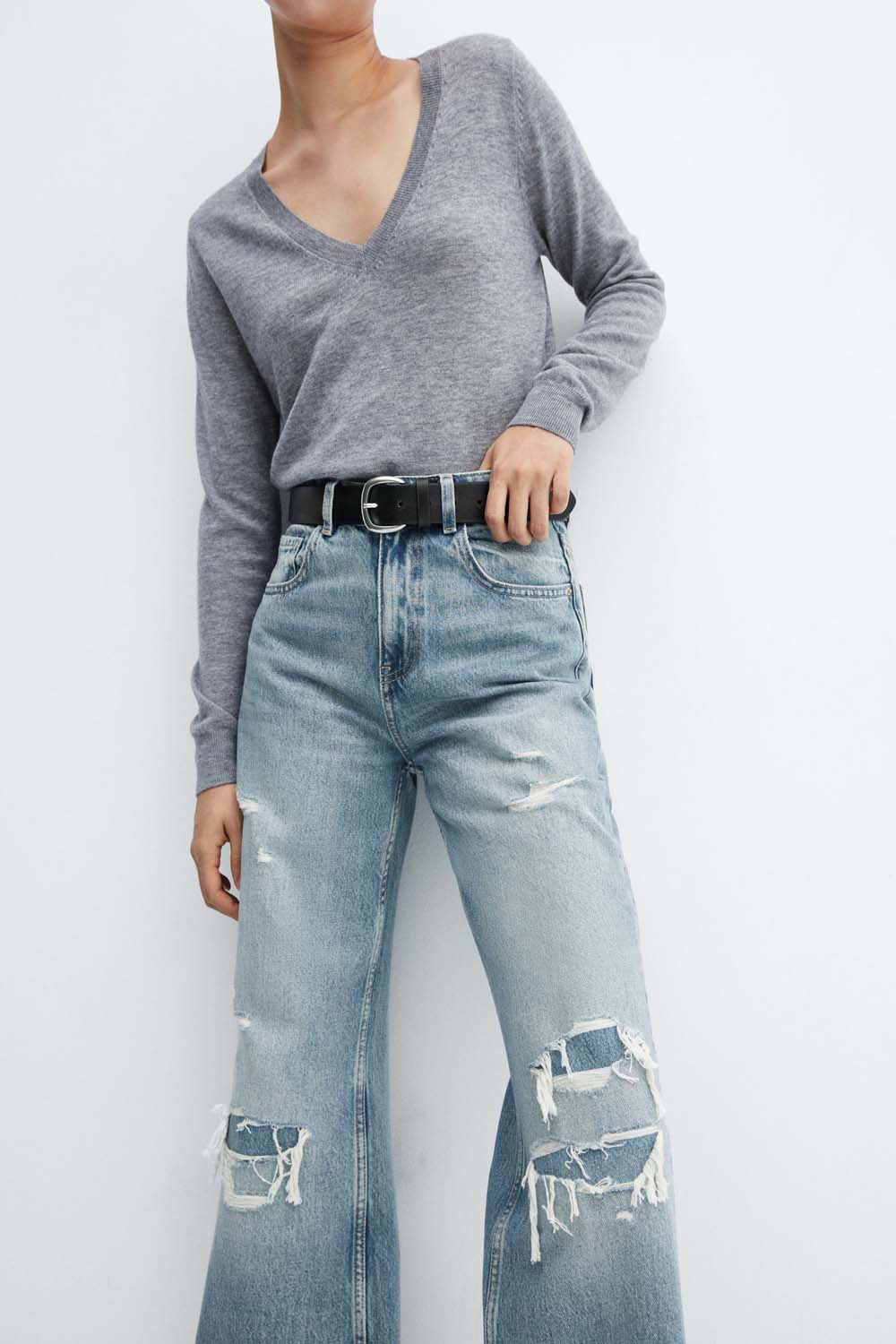 Mango Ripped covered jeans 7 Shaws Department Stores