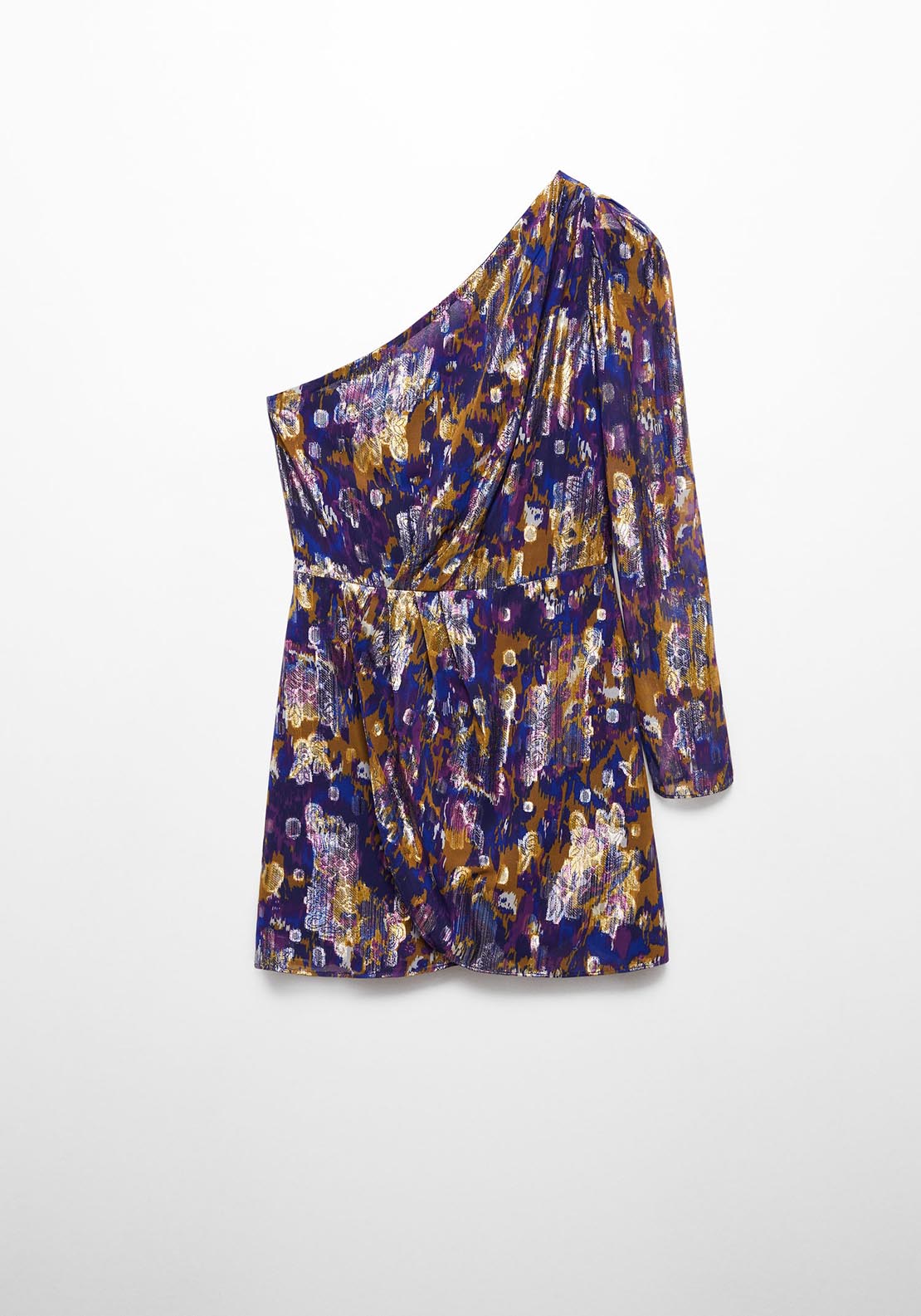 Mango Printed off-shoulder dress 2 Shaws Department Stores