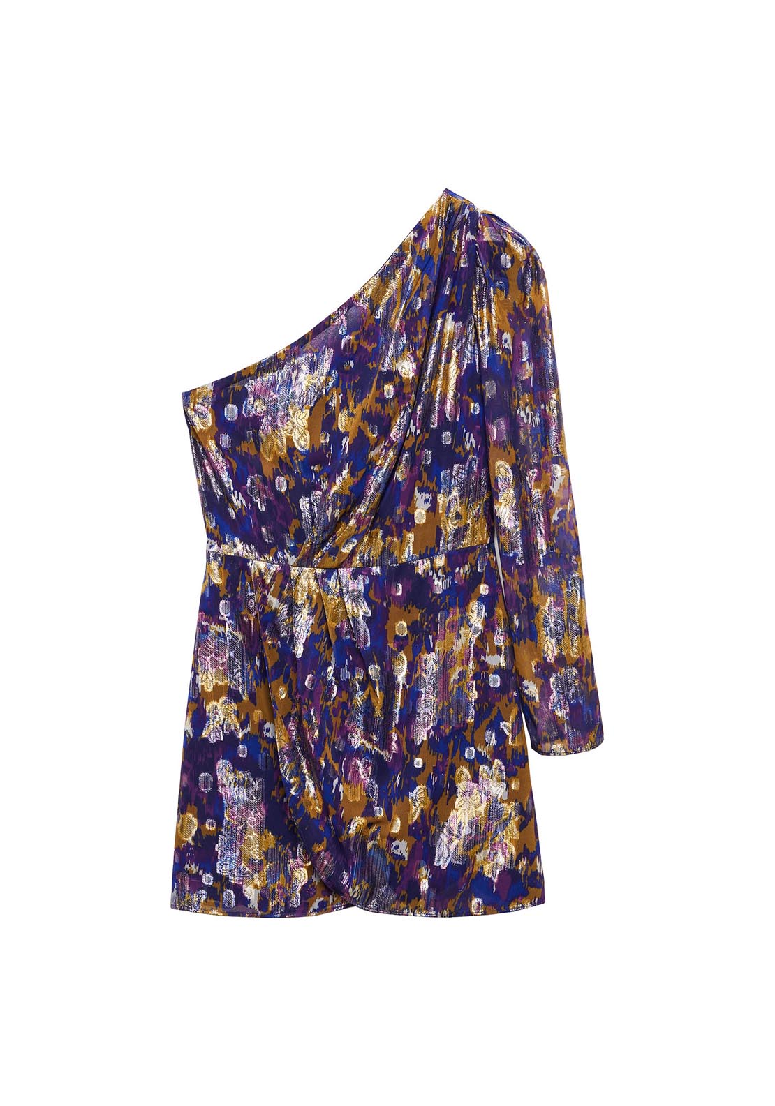 Mango Printed off-shoulder dress 4 Shaws Department Stores
