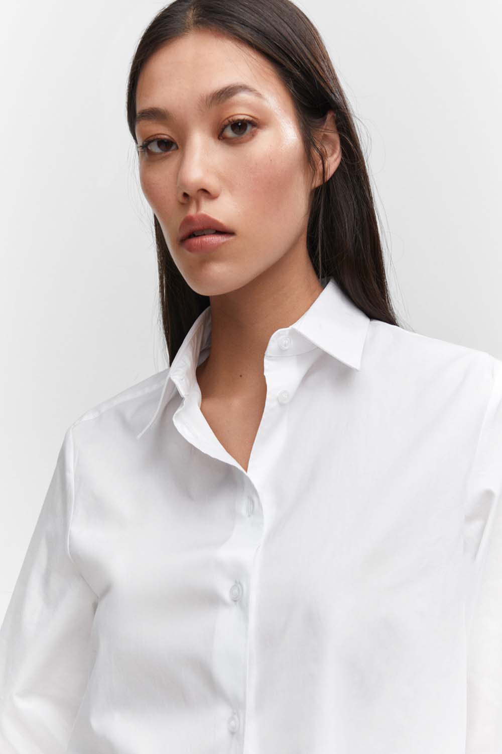 Oversize cotton lyocell blend shirt