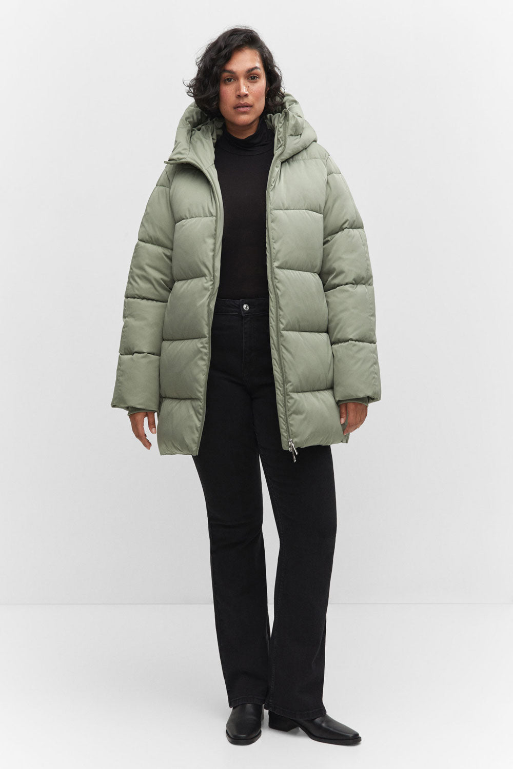 Mango Hood quilted puffer coat 7 Shaws Department Stores