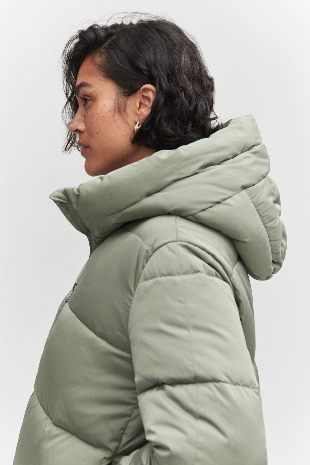 Mango Hood quilted puffer coat 6 Shaws Department Stores