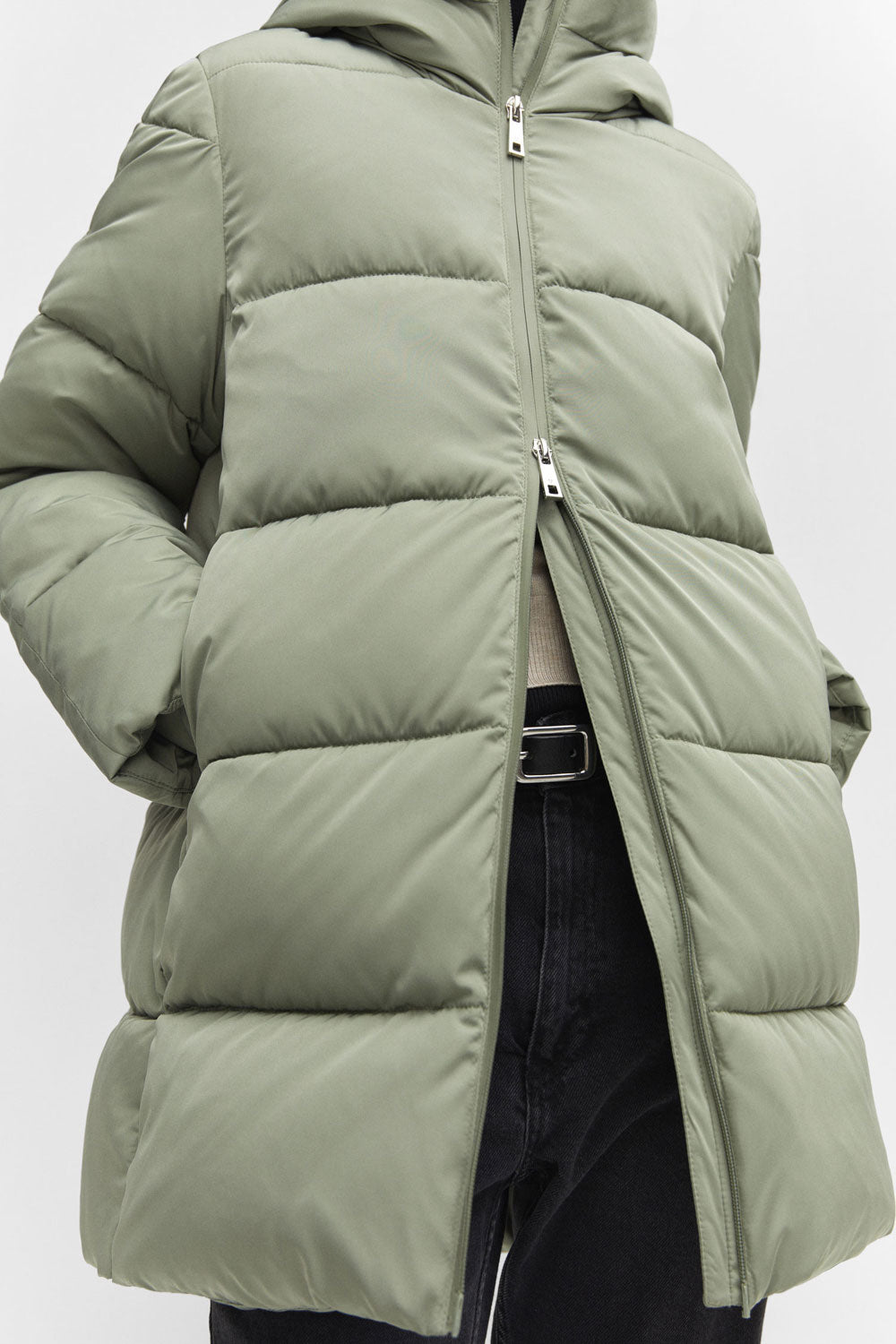 Mango Hood quilted puffer coat 2 Shaws Department Stores