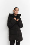 Hood quilted puffer coat