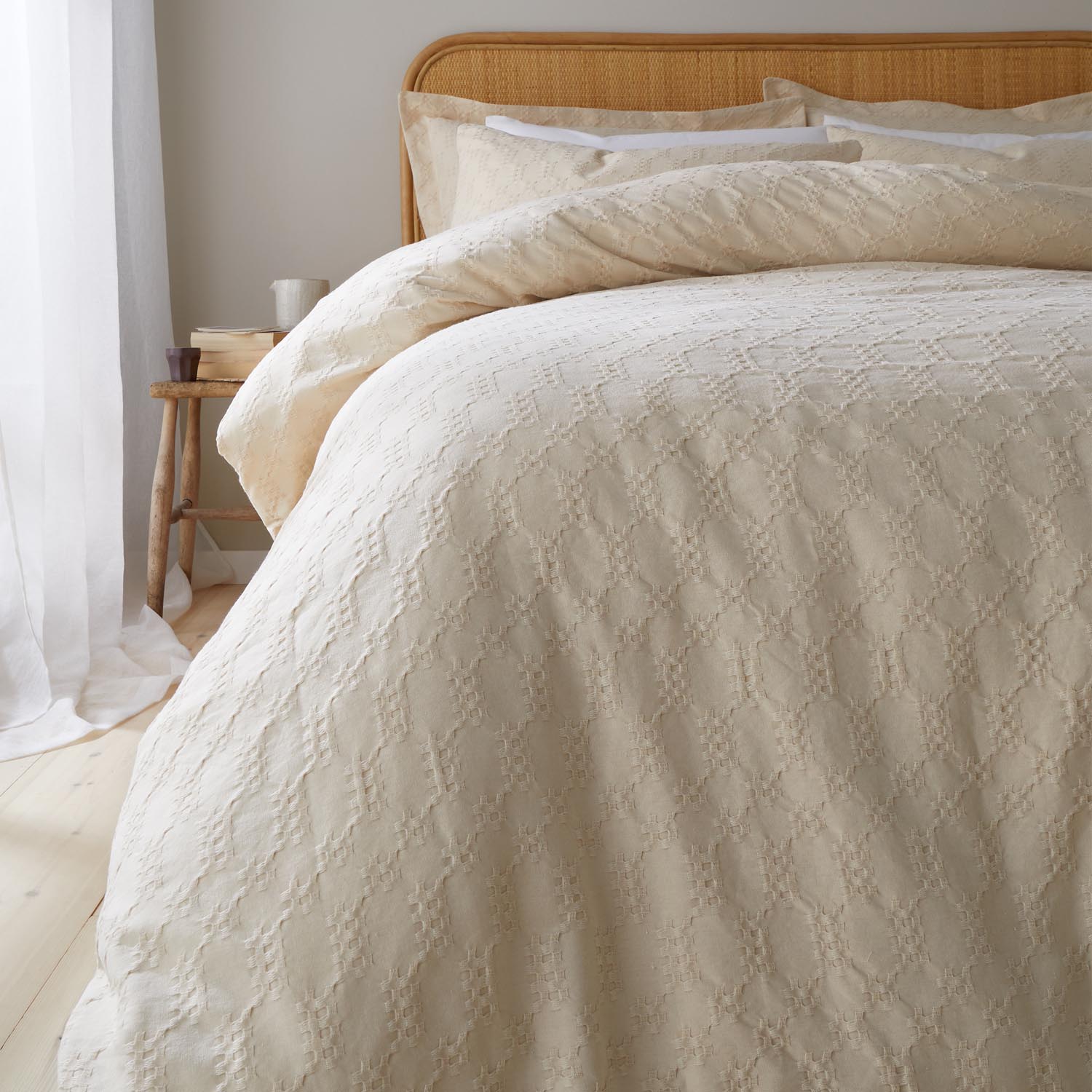 The Home Luxury Collection Textured Waffle Cotton Duvet Cover 4 Shaws Department Stores