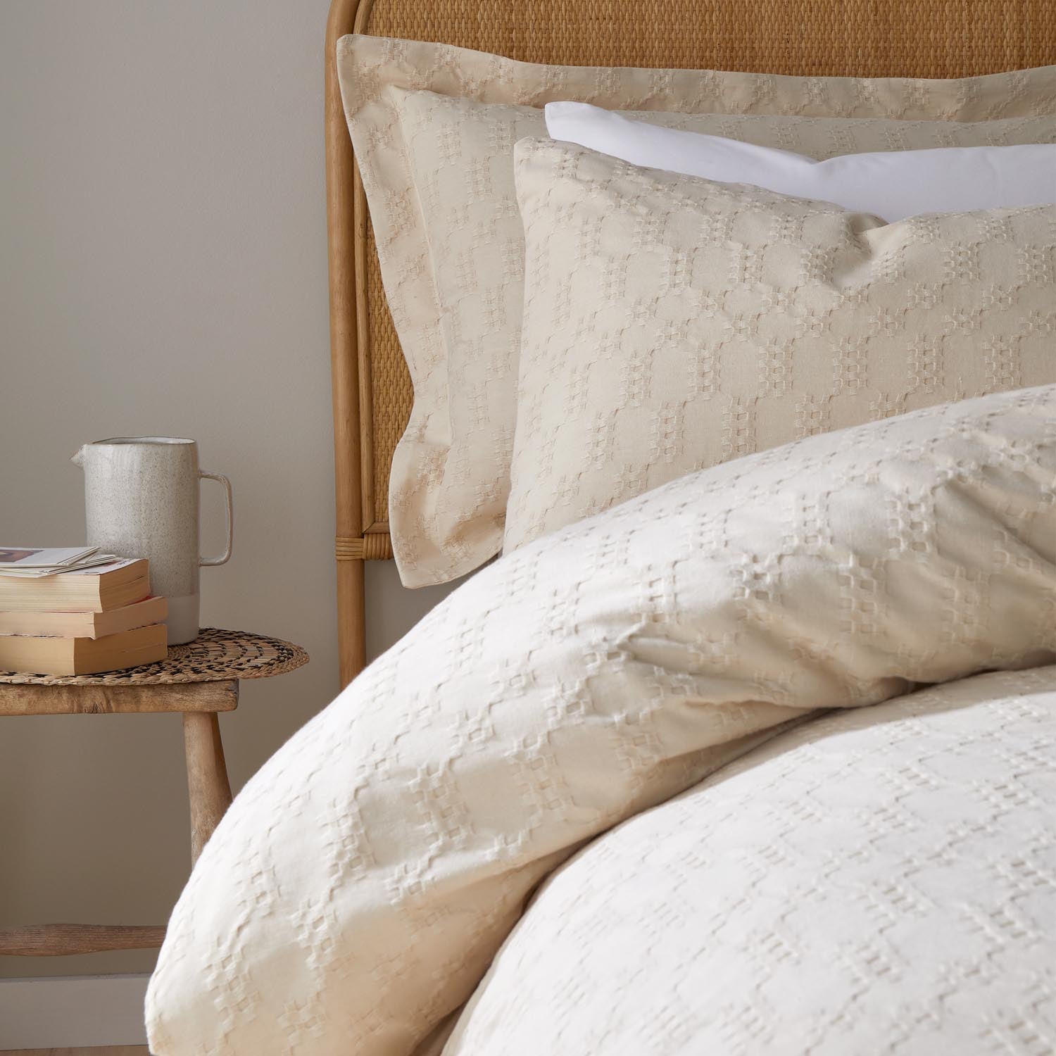The Home Luxury Collection Textured Waffle Cotton Duvet Cover 2 Shaws Department Stores