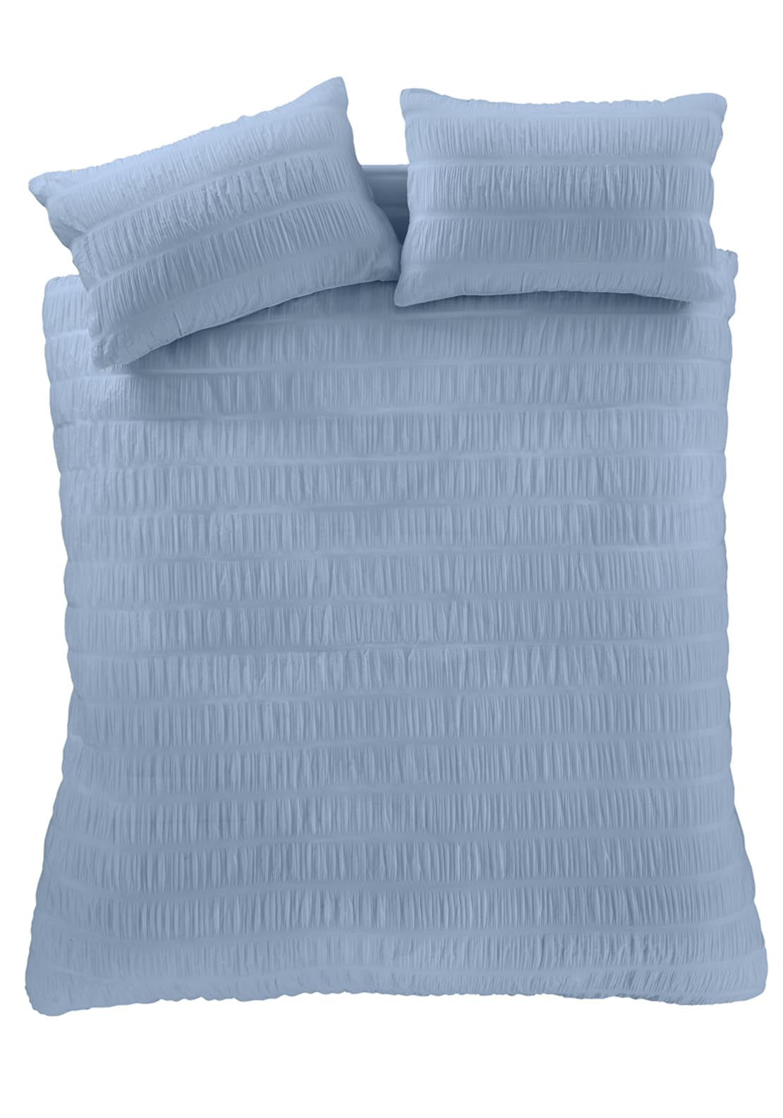 The Home Collection Textured Seersucker Duvet Cover Set - Blue 5 Shaws Department Stores