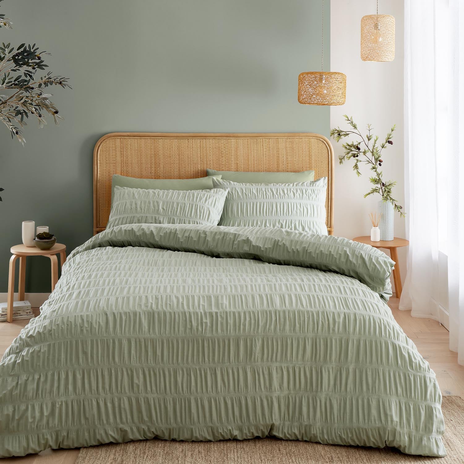 The Home Luxury Collection Textured Seersucker Duvet Cover 1 Shaws Department Stores