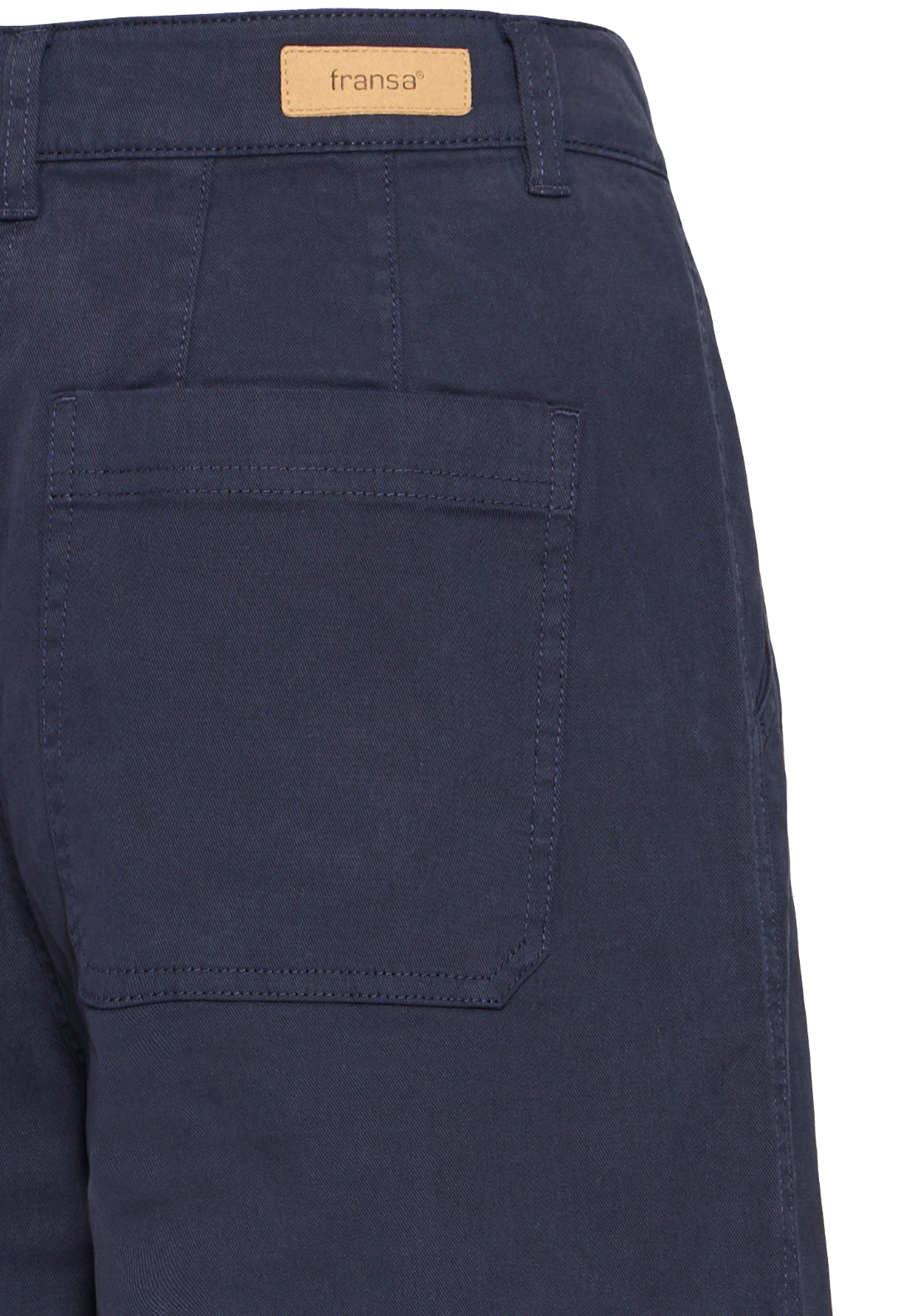 Fransa Flowing Casual Trouser - Blue 3 Shaws Department Stores