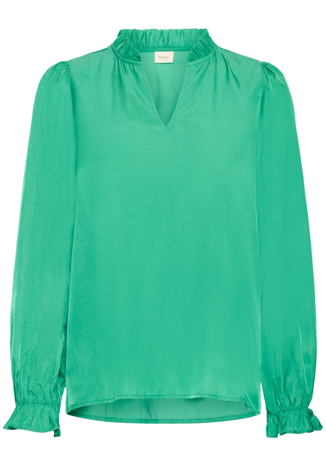 Fransa Lightweight Long Sleeve Blouse - Bosphorus 1 Shaws Department Stores