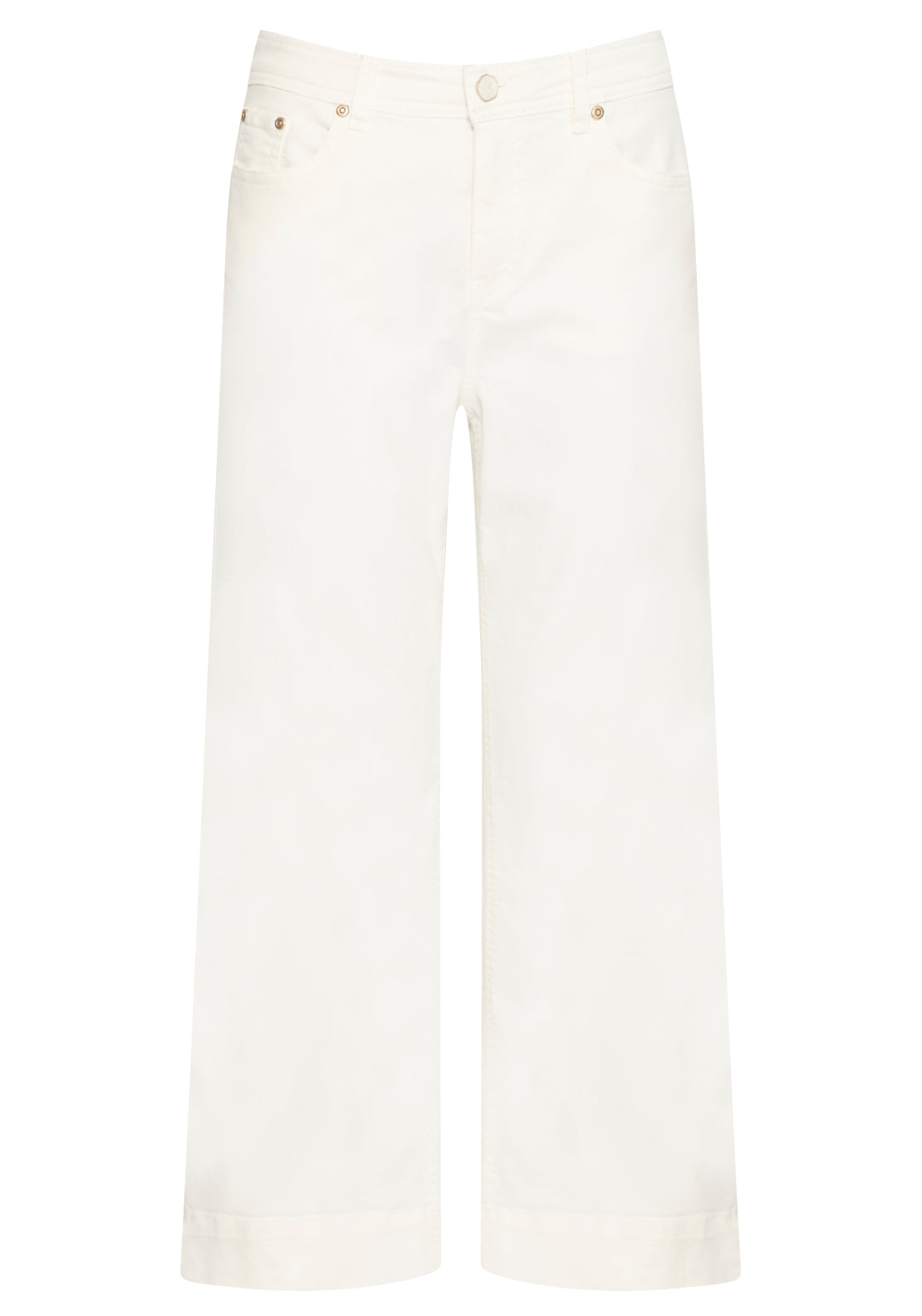 Fransa Flattering Ankle Grazer Jeans - White Denim 2 Shaws Department Stores