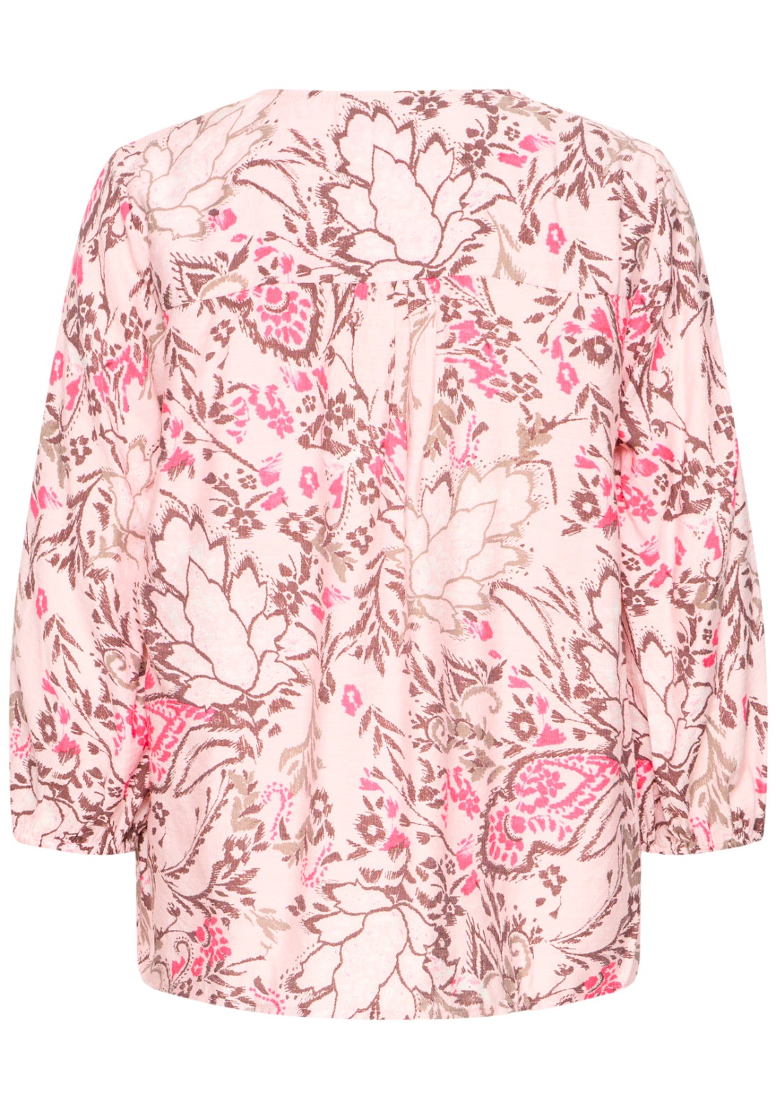 Relaxed Fit Detail Blouse - Femi Bouquet Lotus