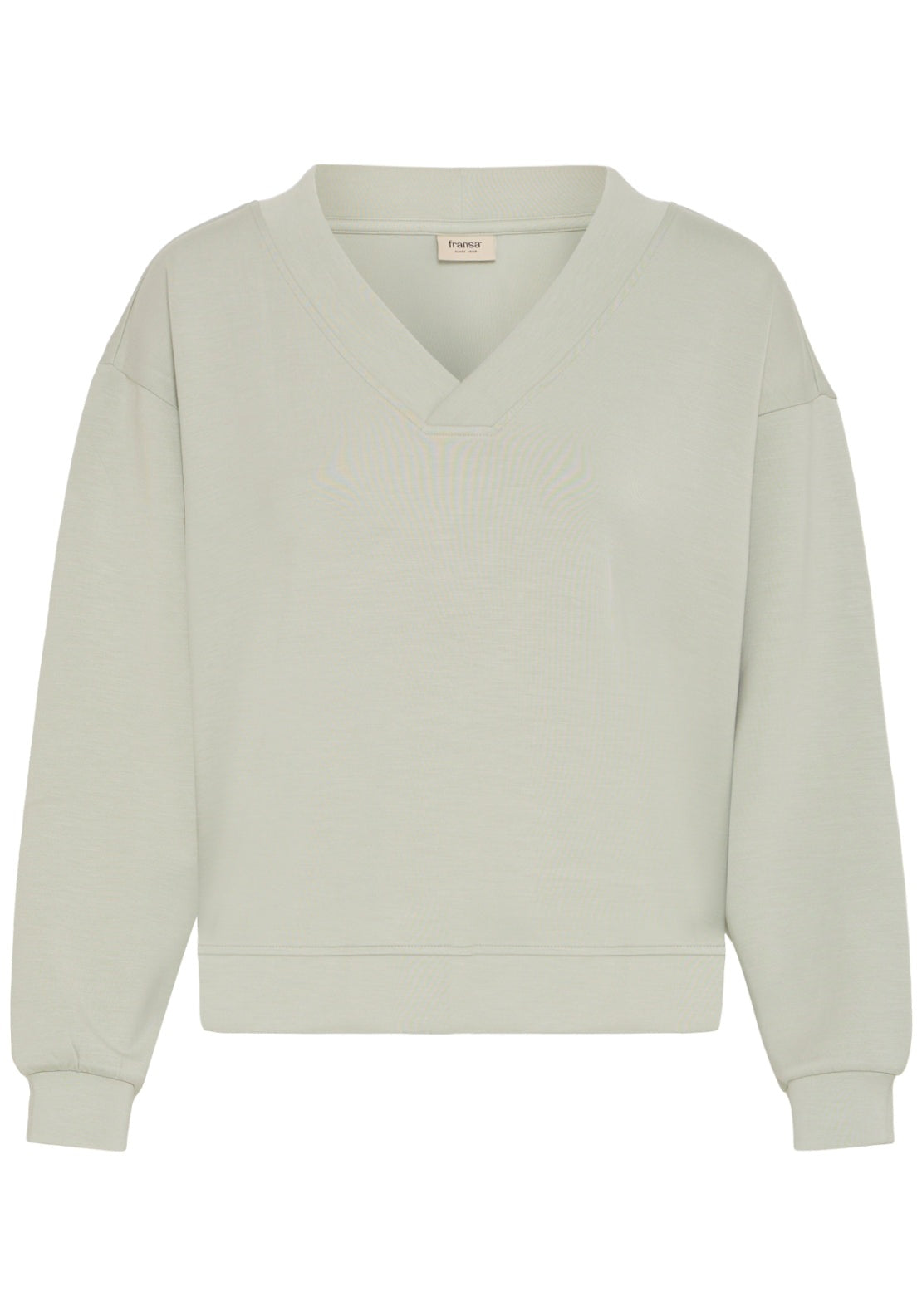 Fransa Loose Pullover Knit - Green 2 Shaws Department Stores