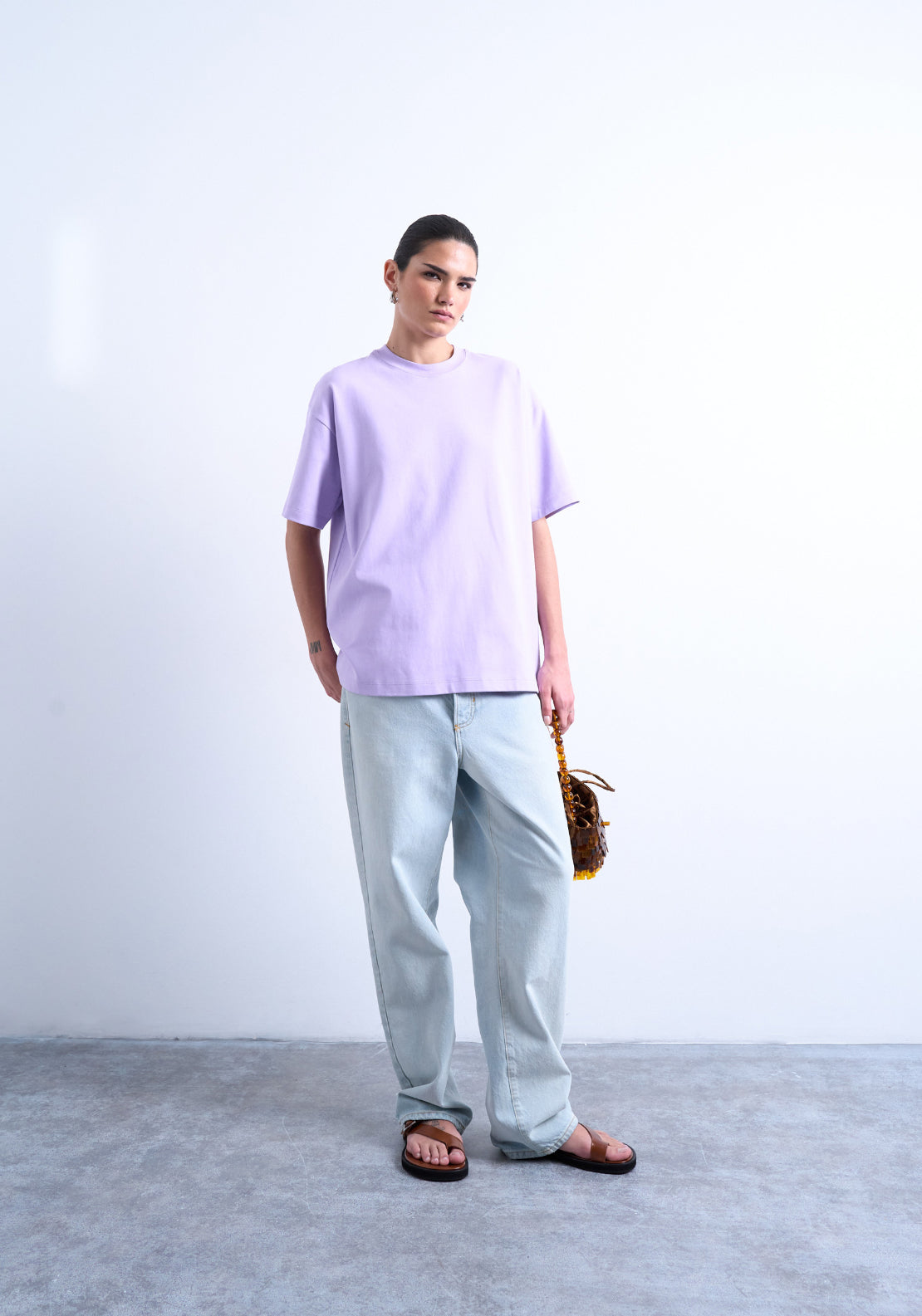 Victoria Short Sleeve Oversized T-Shirt - Dahlia Purple