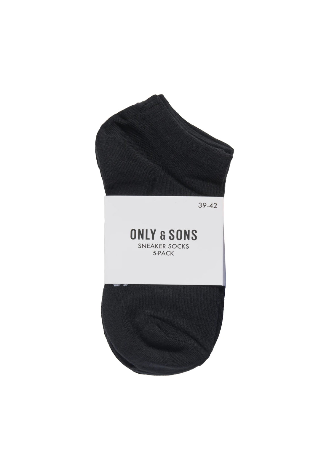Only &amp; Sons Basic 5-Pack Socks - Black 2 Shaws Department Stores