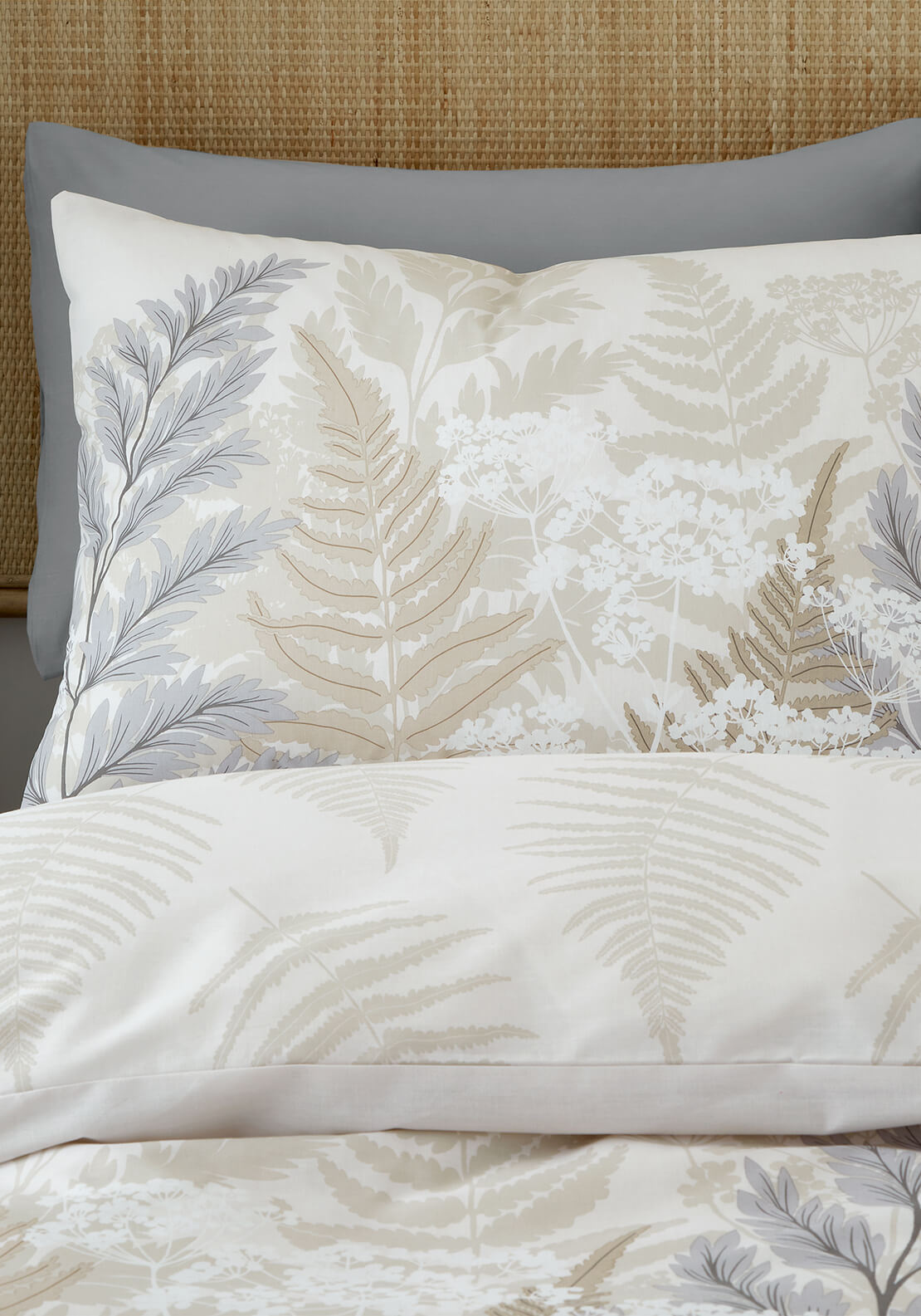  The Home Collection Botanical Fern Floral Reversible Duvet Cover Set - Natural 3 Shaws Department Stores