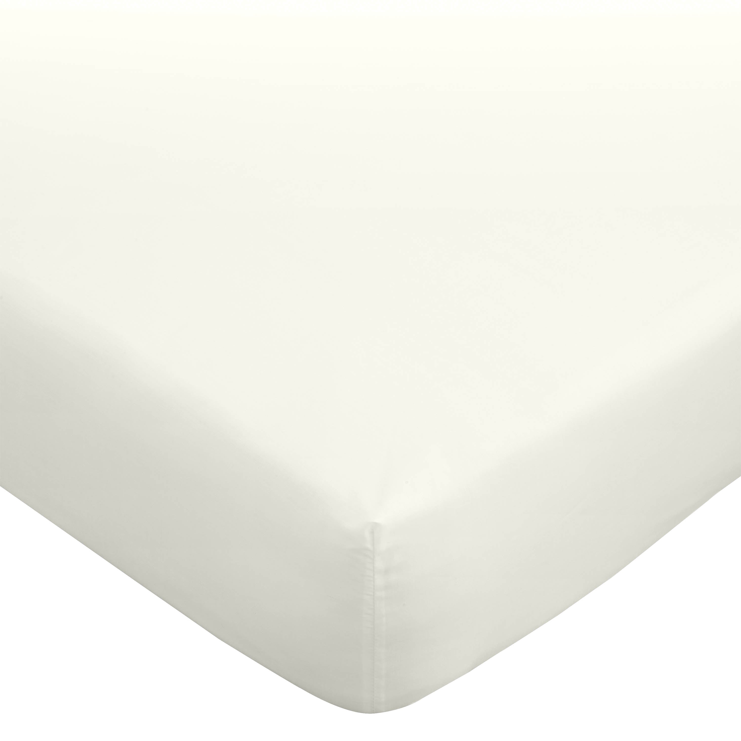 Bianca 180 Thread Count 100% Egyptian Cotton Fitted Sheet - Cream 2 Shaws Department Stores
