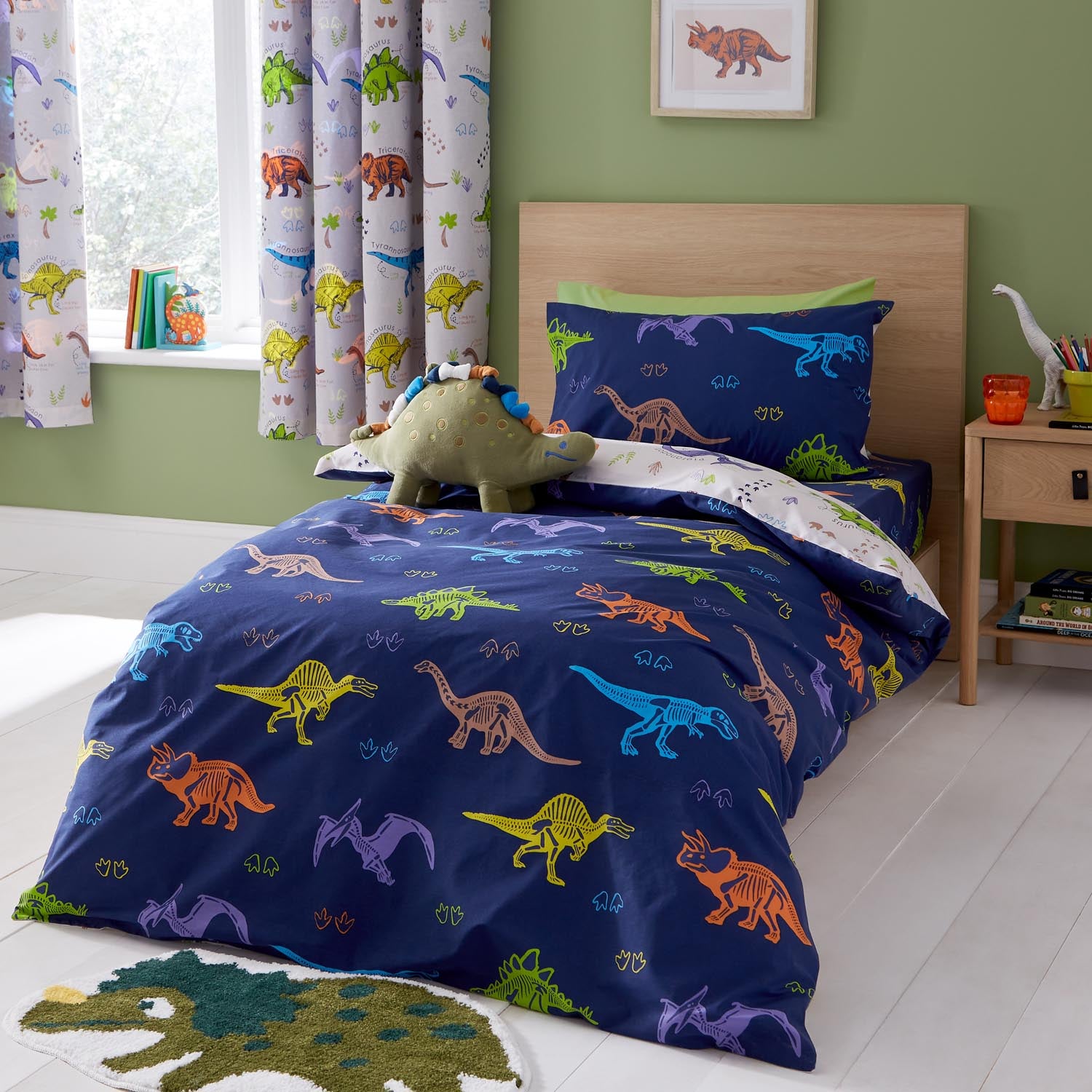 The Home Luxury Collection Dinosaurs Fitted Sheet 3 Shaws Department Stores
