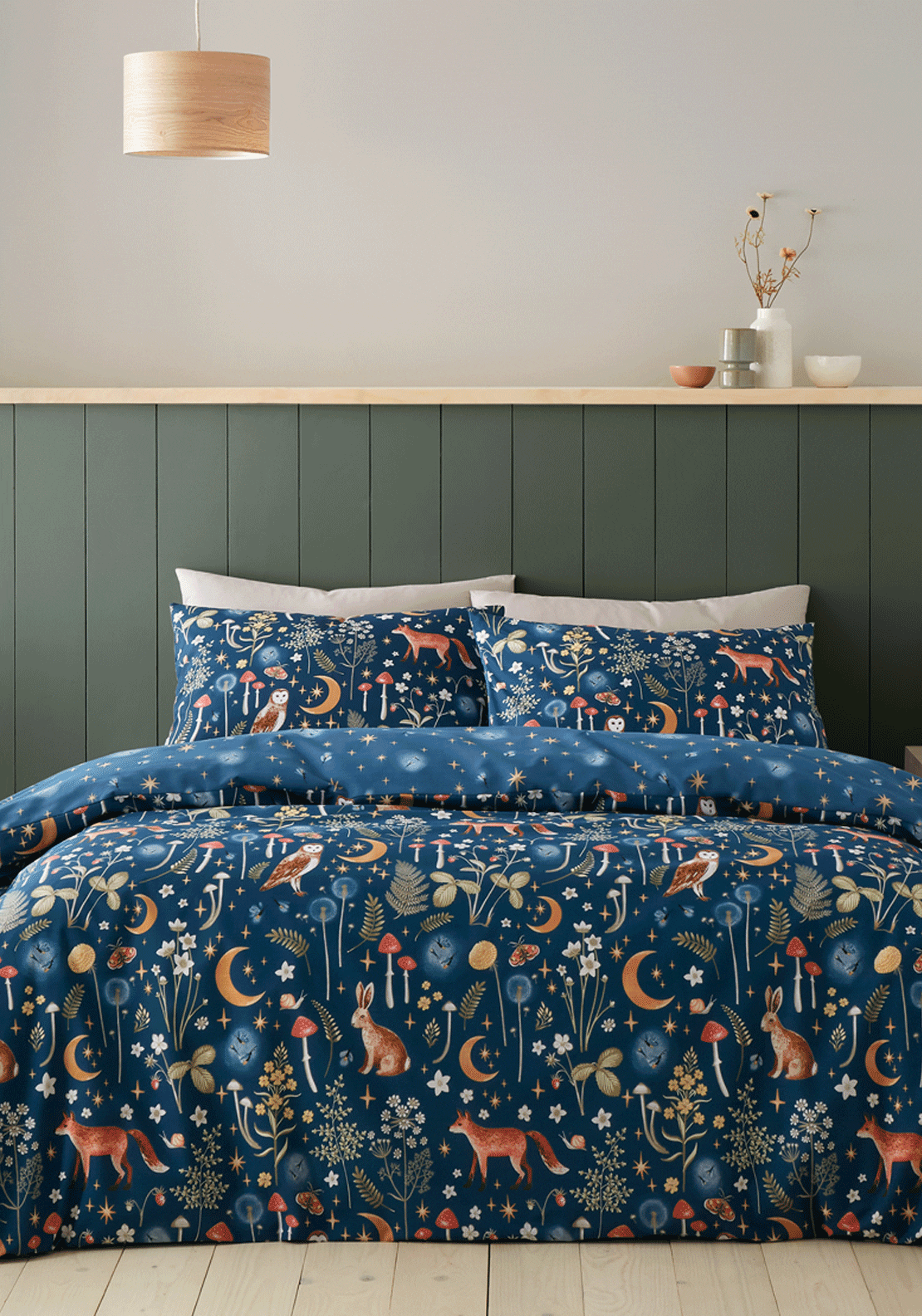 The Home Collection Nightfall Animals Duvet Cover Set - Navy 1 Shaws Department Stores