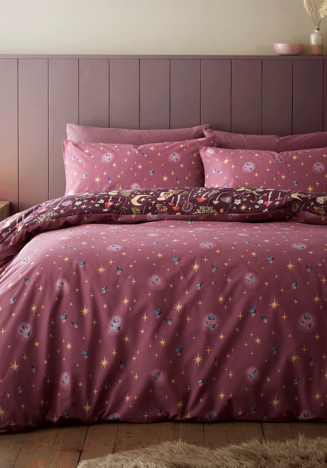 The Home Collection Nightfall Animals Duvet Cover Set - Purple 2 Shaws Department Stores