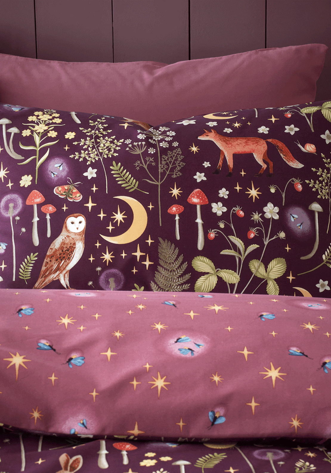 The Home Collection Nightfall Animals Duvet Cover Set - Purple 3 Shaws Department Stores