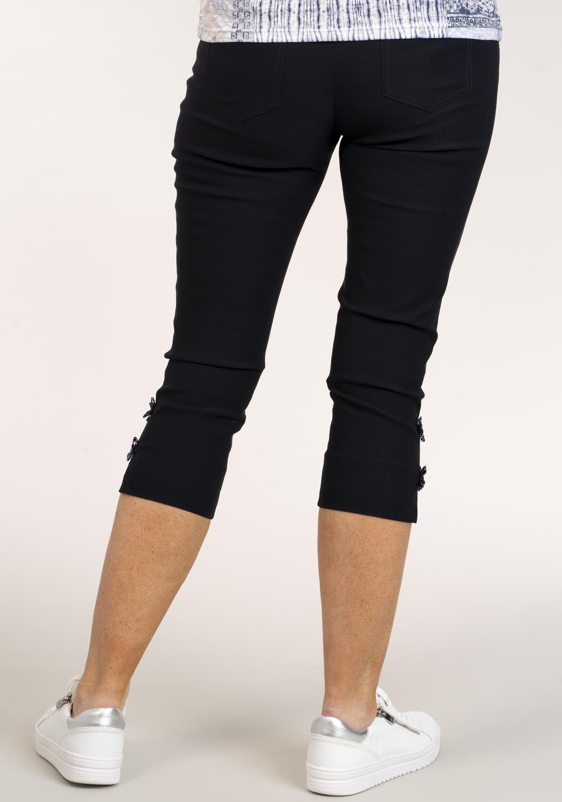Tea Lane Crop Tummy Control With Bow - Navy 3 Shaws Department Stores