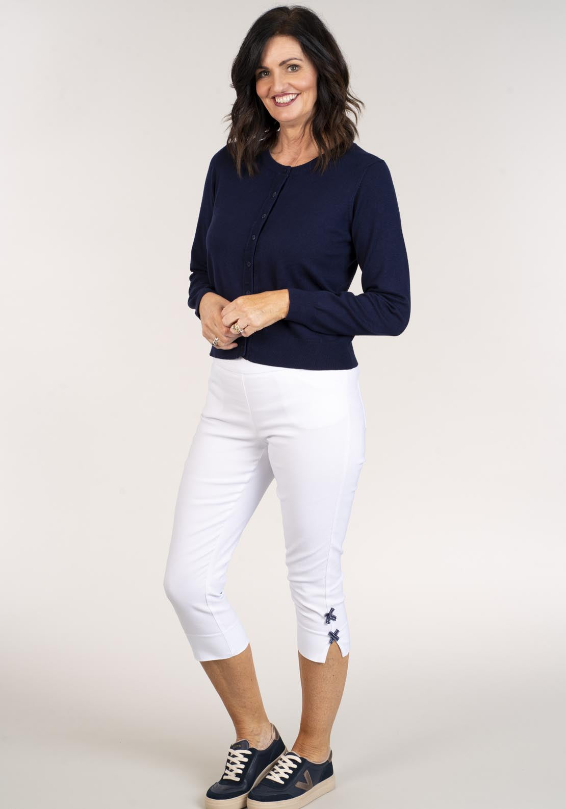 Tea Lane Crop Tummy Control With Bow - White 1 Shaws Department Stores