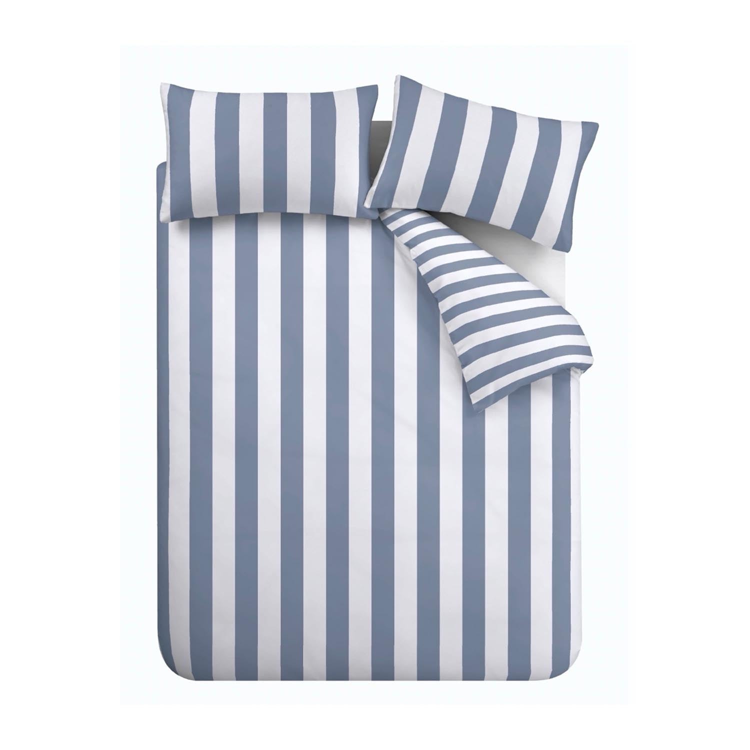 The Home Collection Bold Stripe Reversible Duvet Cover Set - Blue 6 Shaws Department Stores