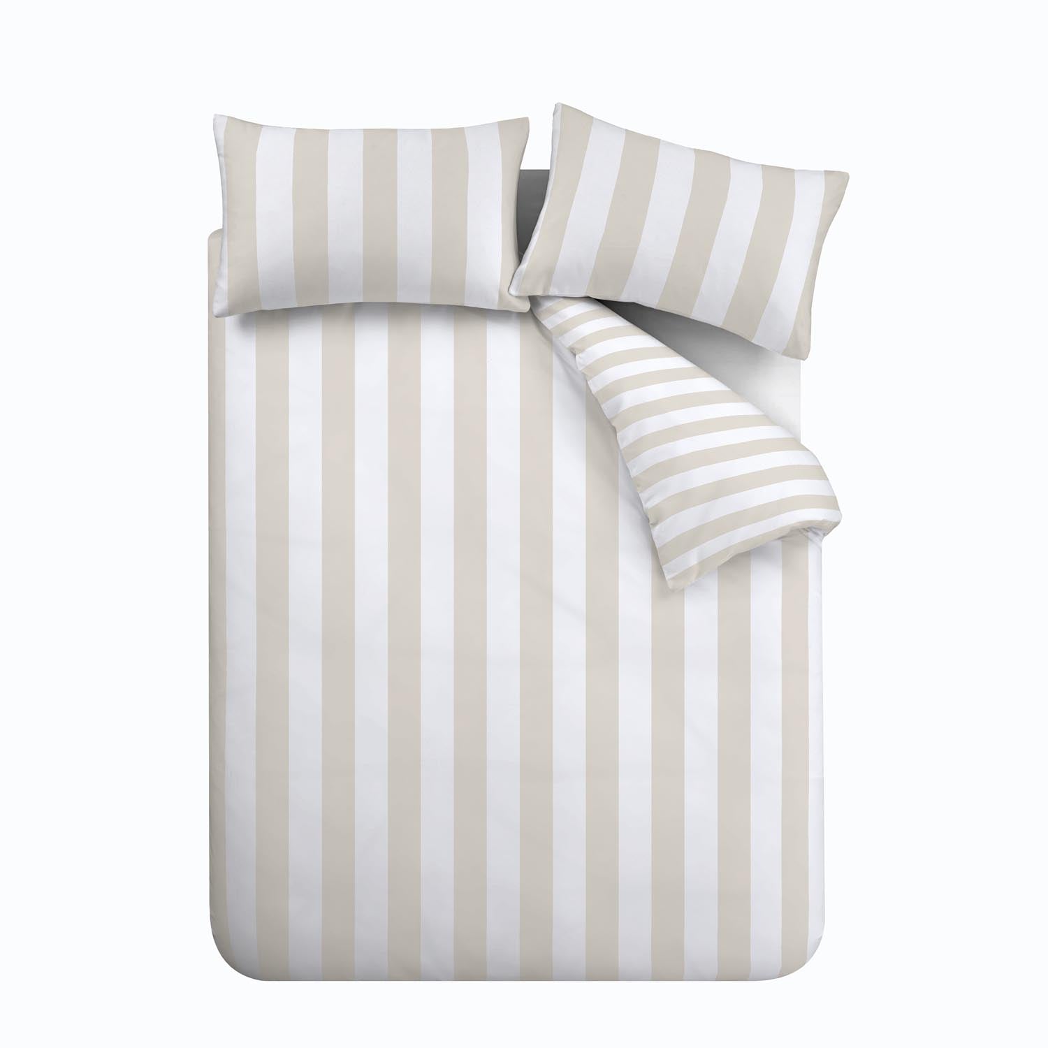 The Home Luxury Collection Bold Stripe Natural Duvet Cover 5 Shaws Department Stores