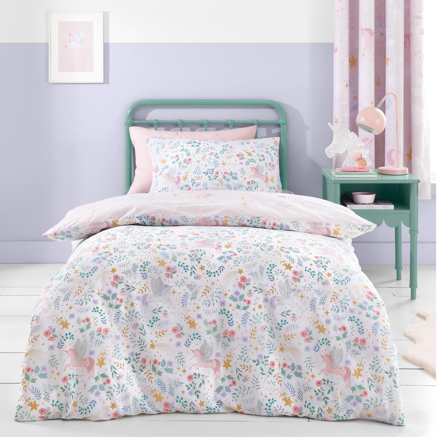 The Home Luxury Collection Magical Unicorn Fitted Sheet 3 Shaws Department Stores