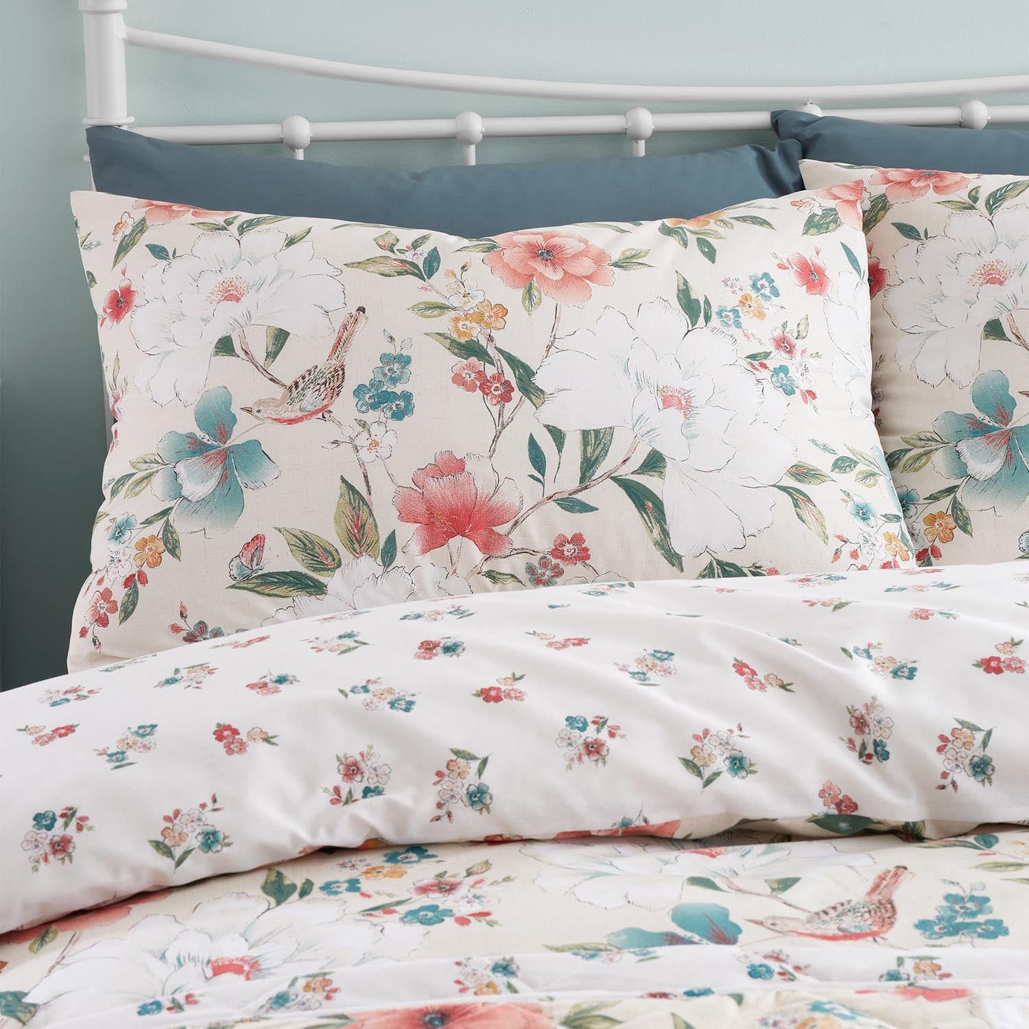The Home Luxury Collection Eilley Floral Birds Duvet Cover 6 Shaws Department Stores