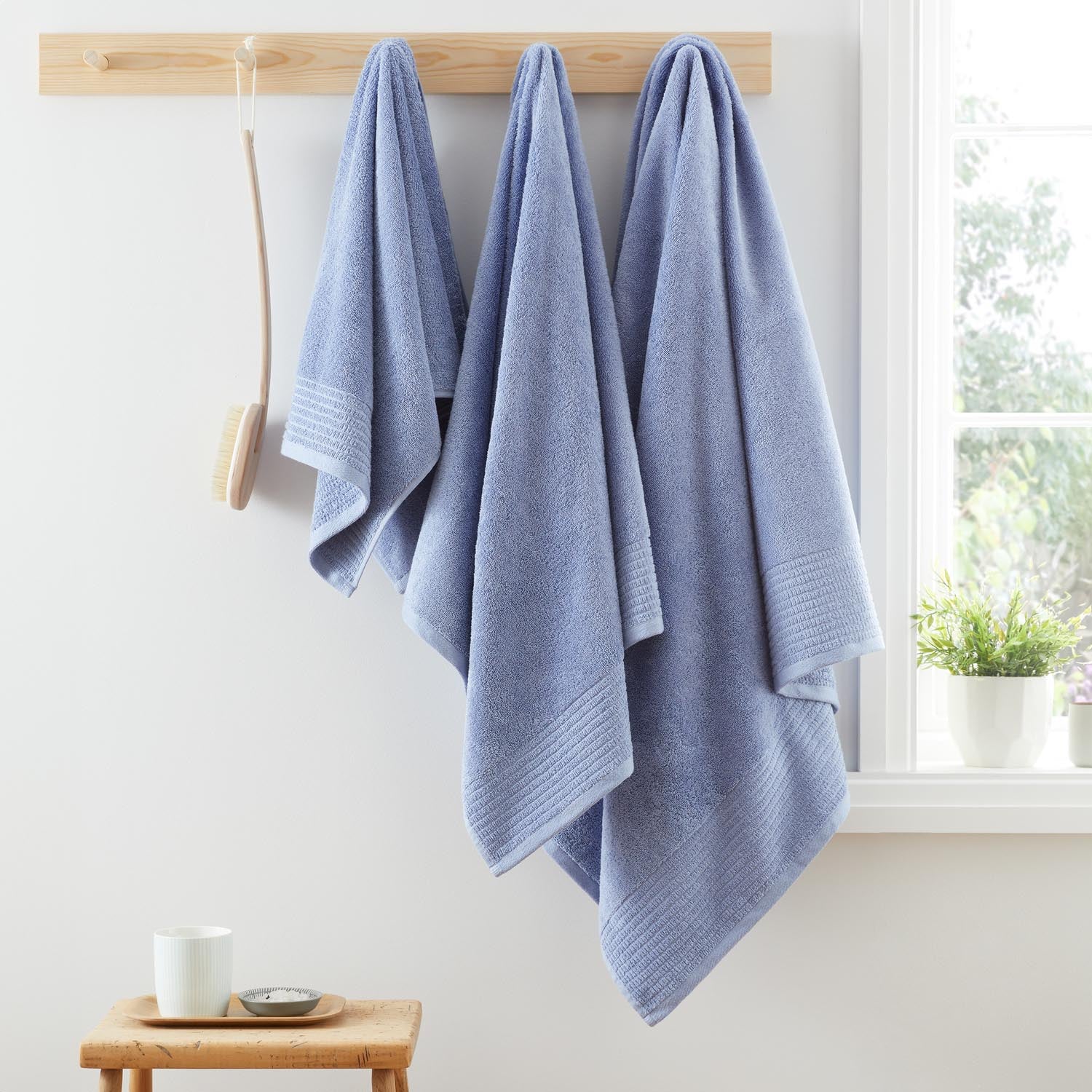 The Home Collection Egyptian Cotton 600Gsm Towel Collection Blue 1 Shaws Department Stores