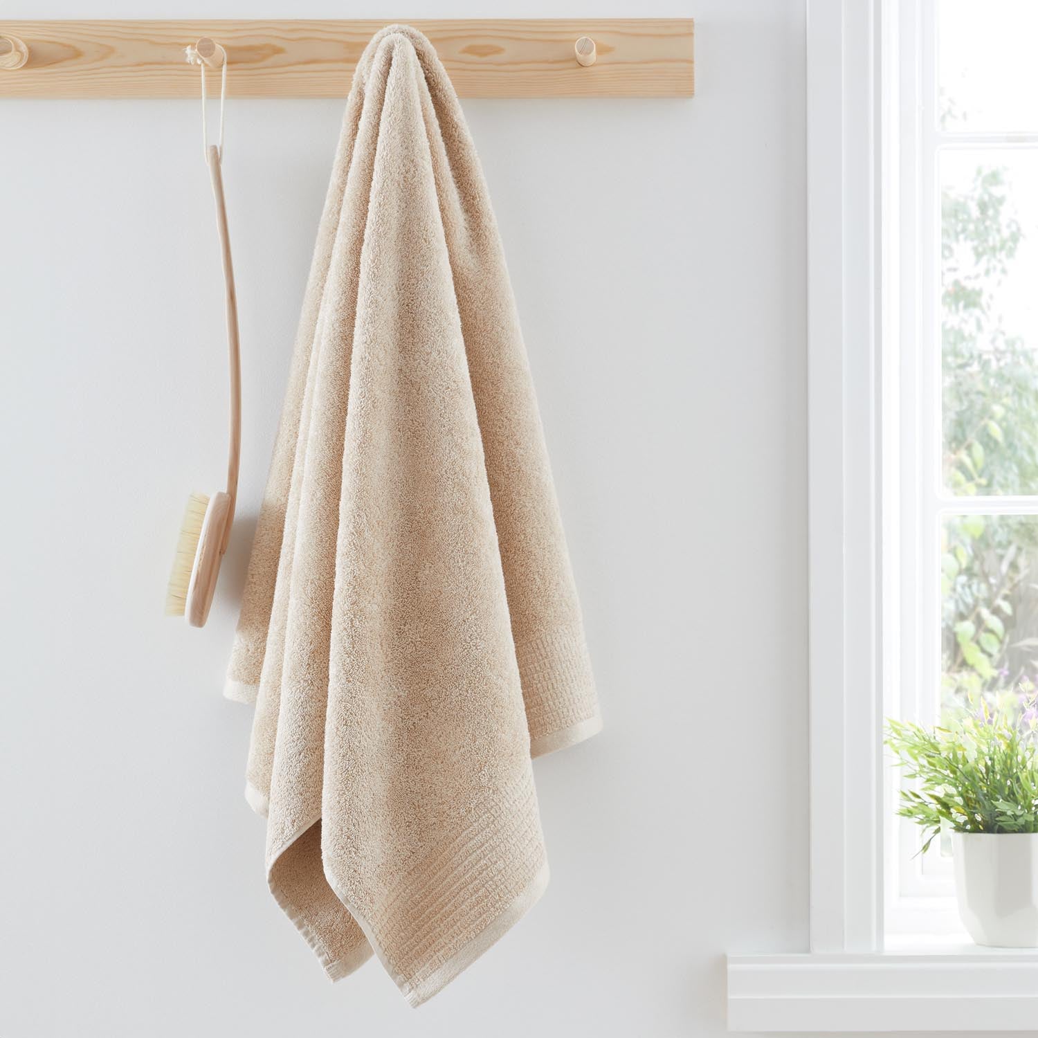 The Home Collection Egyptian Cotton 600Gsm Towel Collection Natural 2 Shaws Department Stores