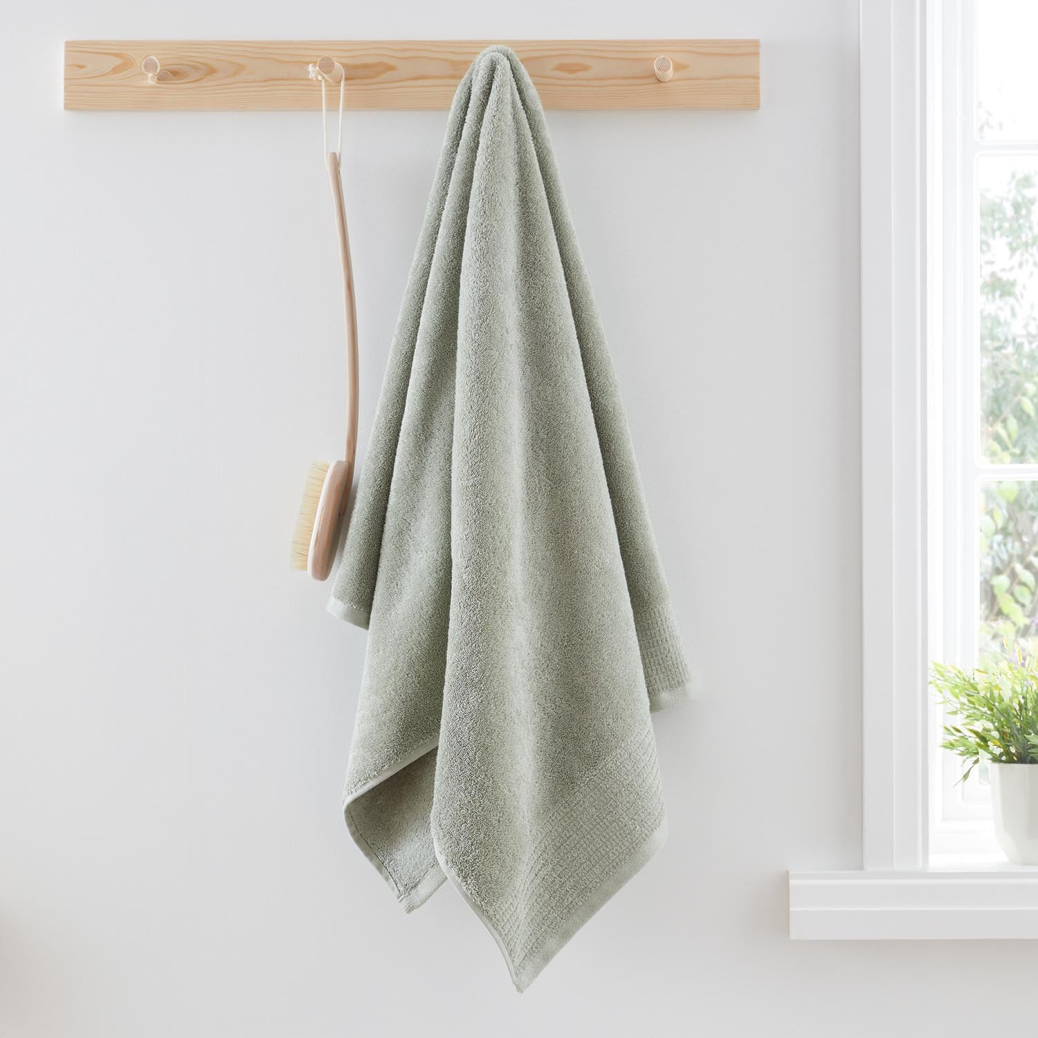The Home Collection Egyptian Cotton 600Gsm Towel Collection Sage 2 Shaws Department Stores
