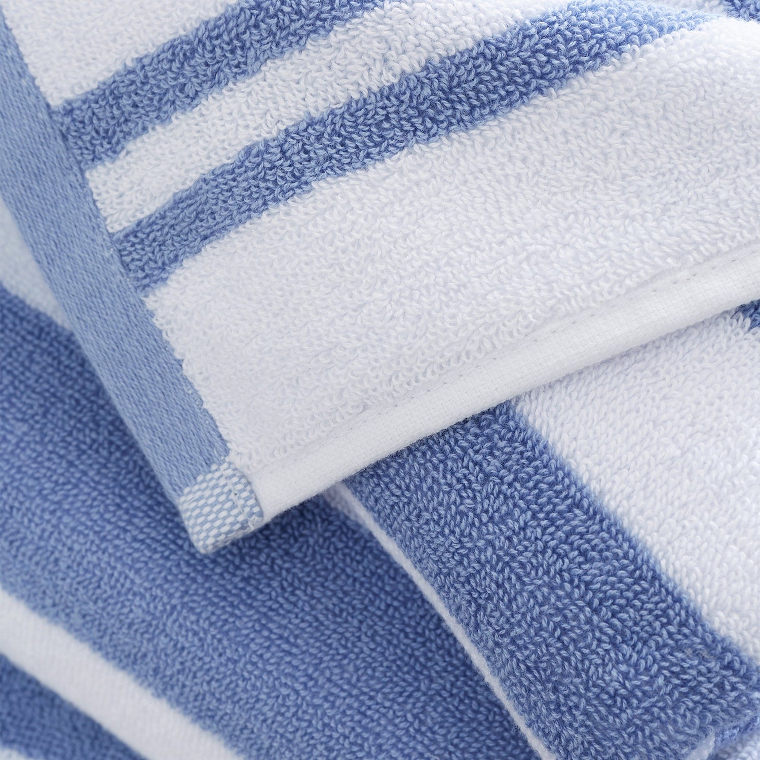 Catherine Lansfield Reversible Stripe Jacquard Towel Collection - Chambray Blue 3 Shaws Department Stores