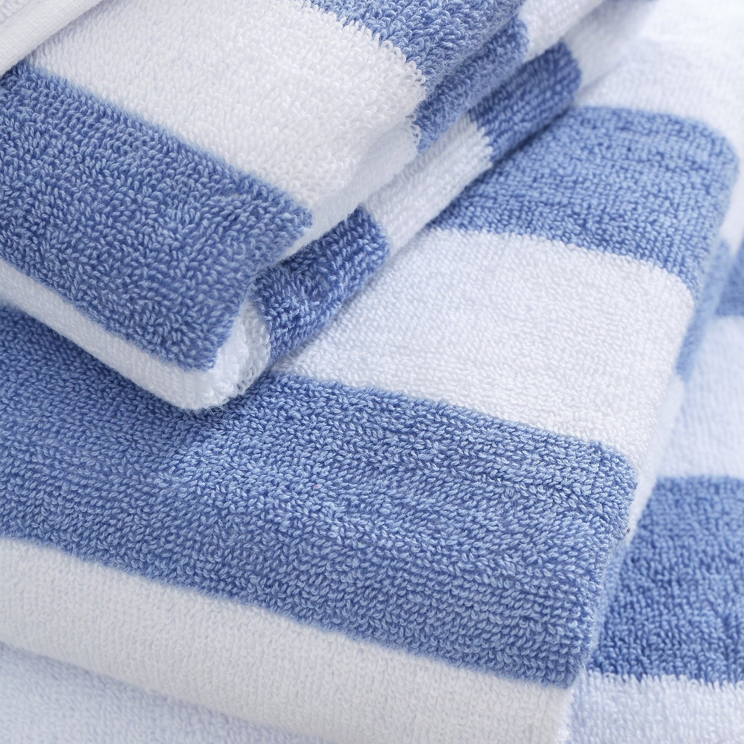 Catherine Lansfield Reversible Stripe Jacquard Towel Collection - Chambray Blue 4 Shaws Department Stores