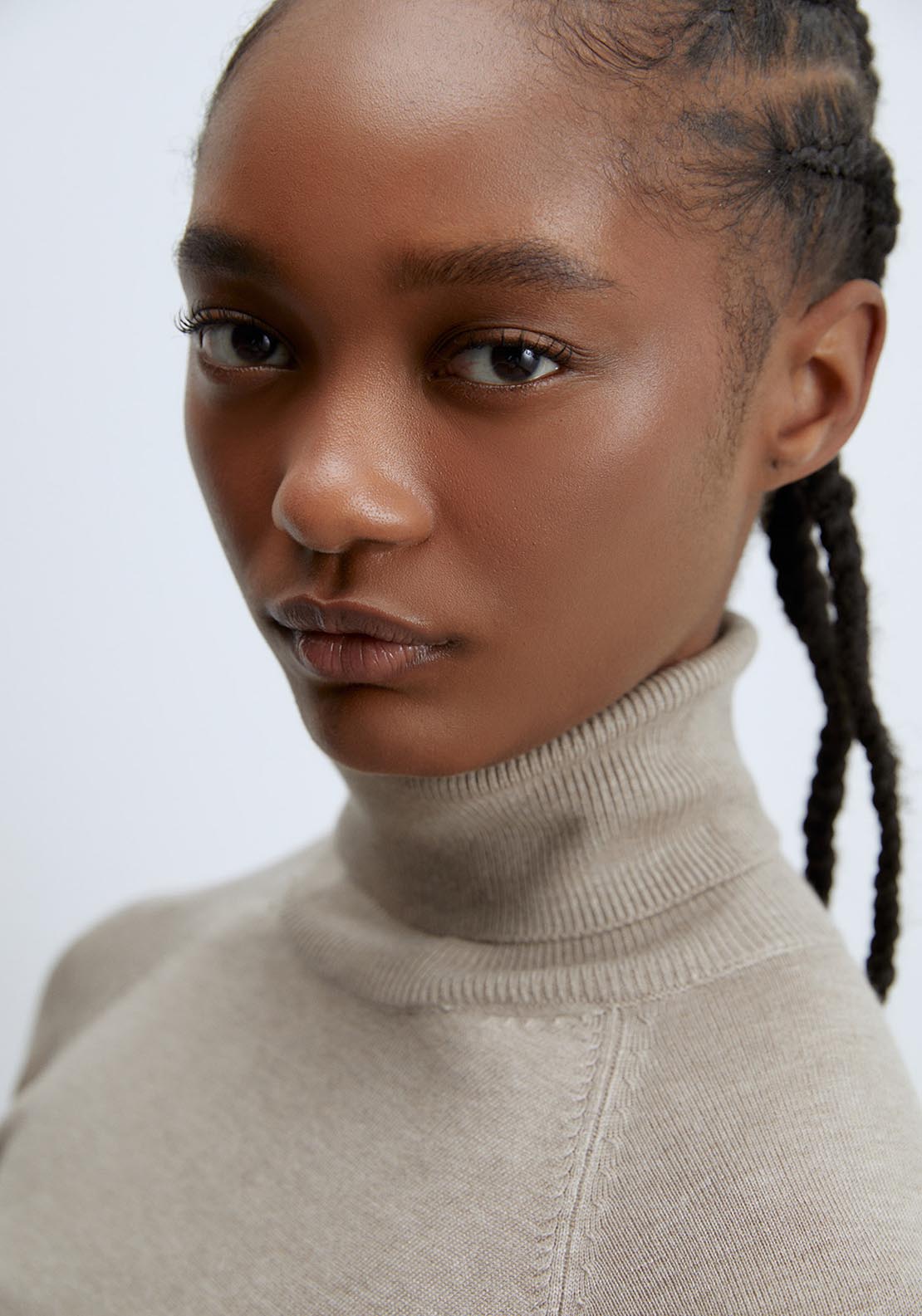 Sfera Basic high-neck top - Beige Acid 6 Shaws Department Stores