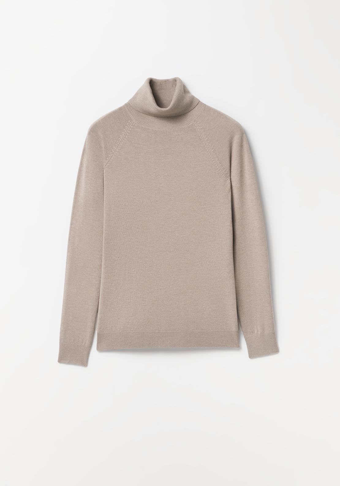 Sfera Basic high-neck top - Beige Acid 7 Shaws Department Stores