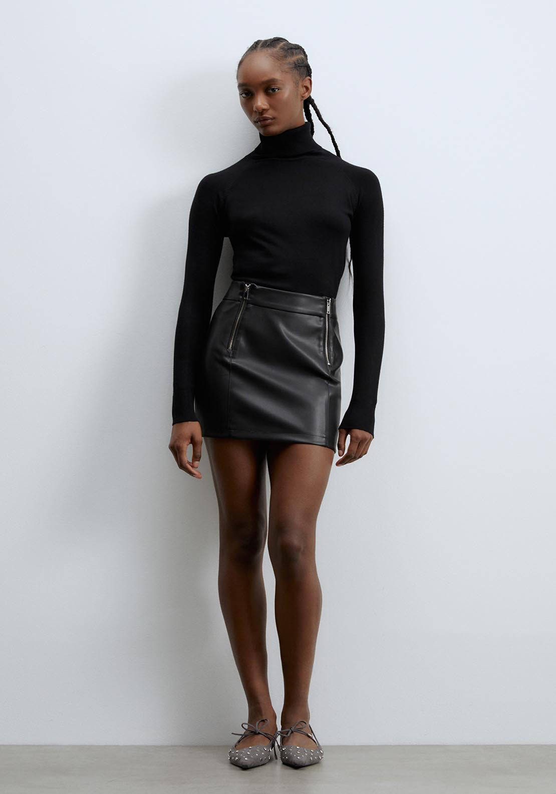 Sfera Basic high-neck top - Black 1 Shaws Department Stores