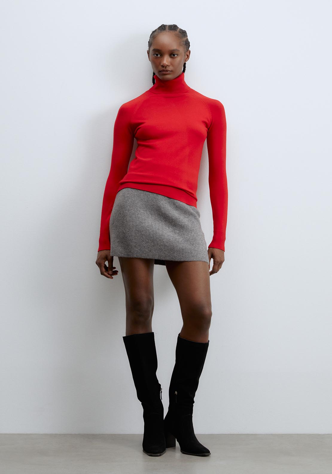 Sfera Basic high-neck top - Red 2 Shaws Department Stores