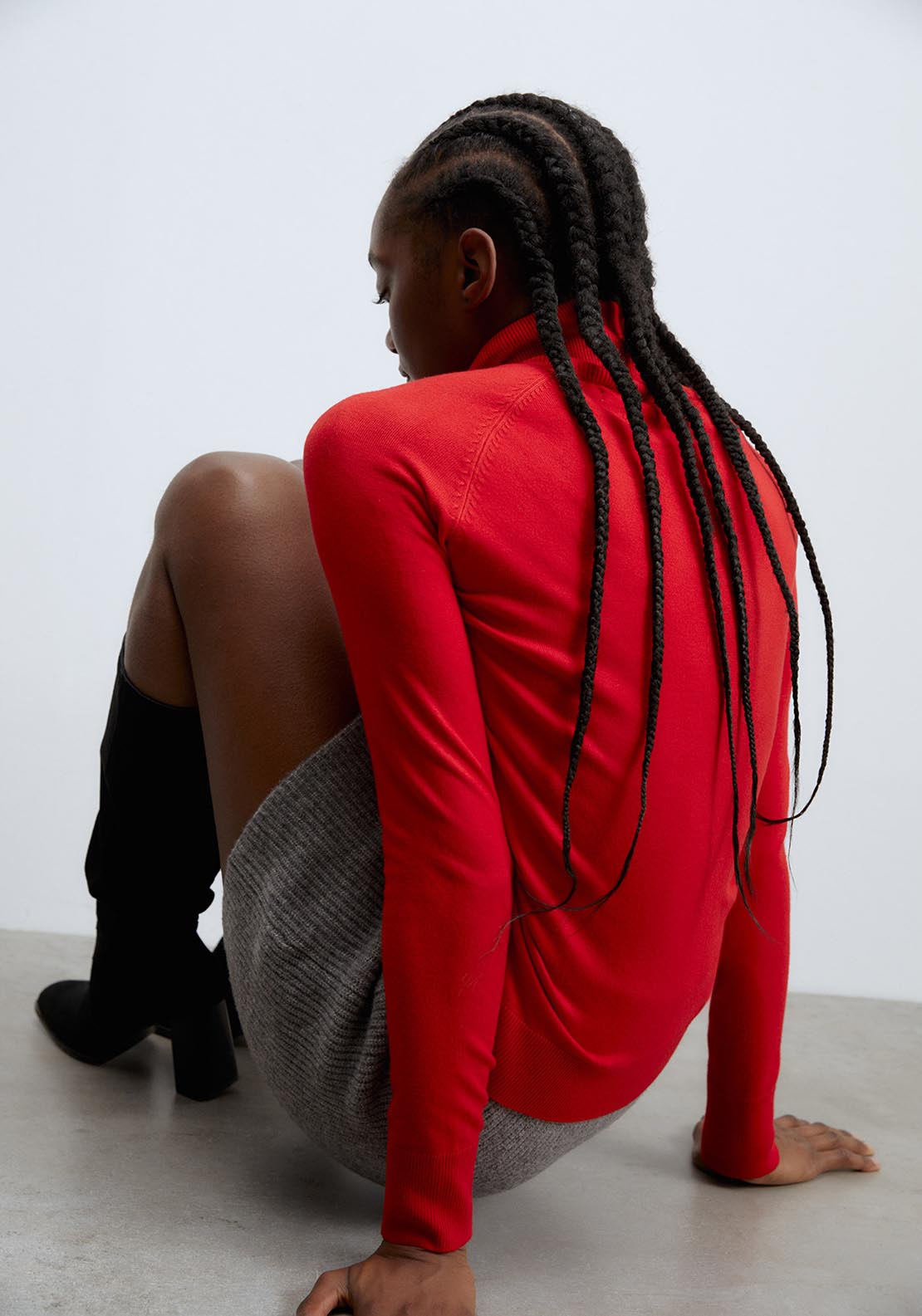 Sfera Basic high-neck top - Red 4 Shaws Department Stores